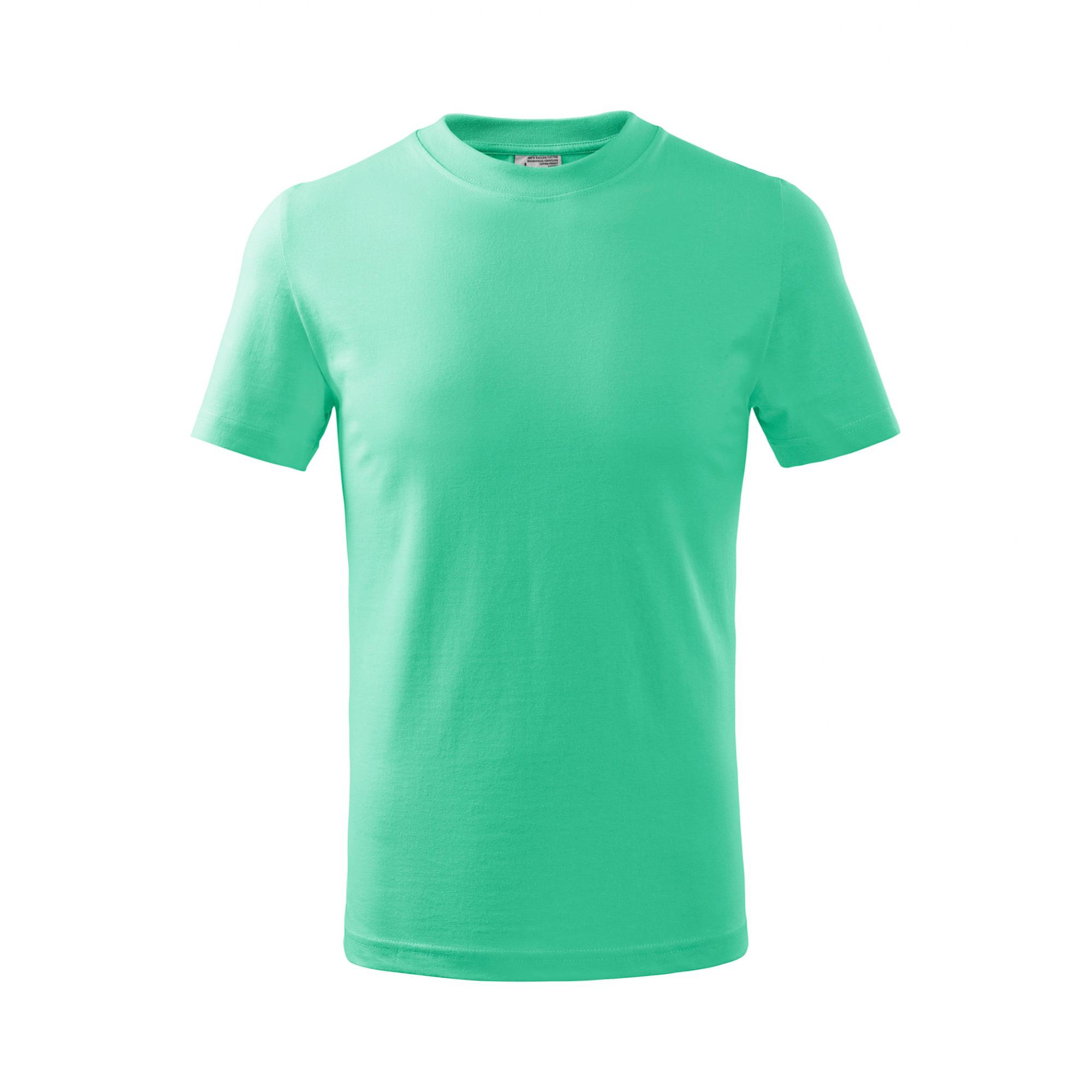 Tricou pentru copii Basic 138 Verde menta 8ani