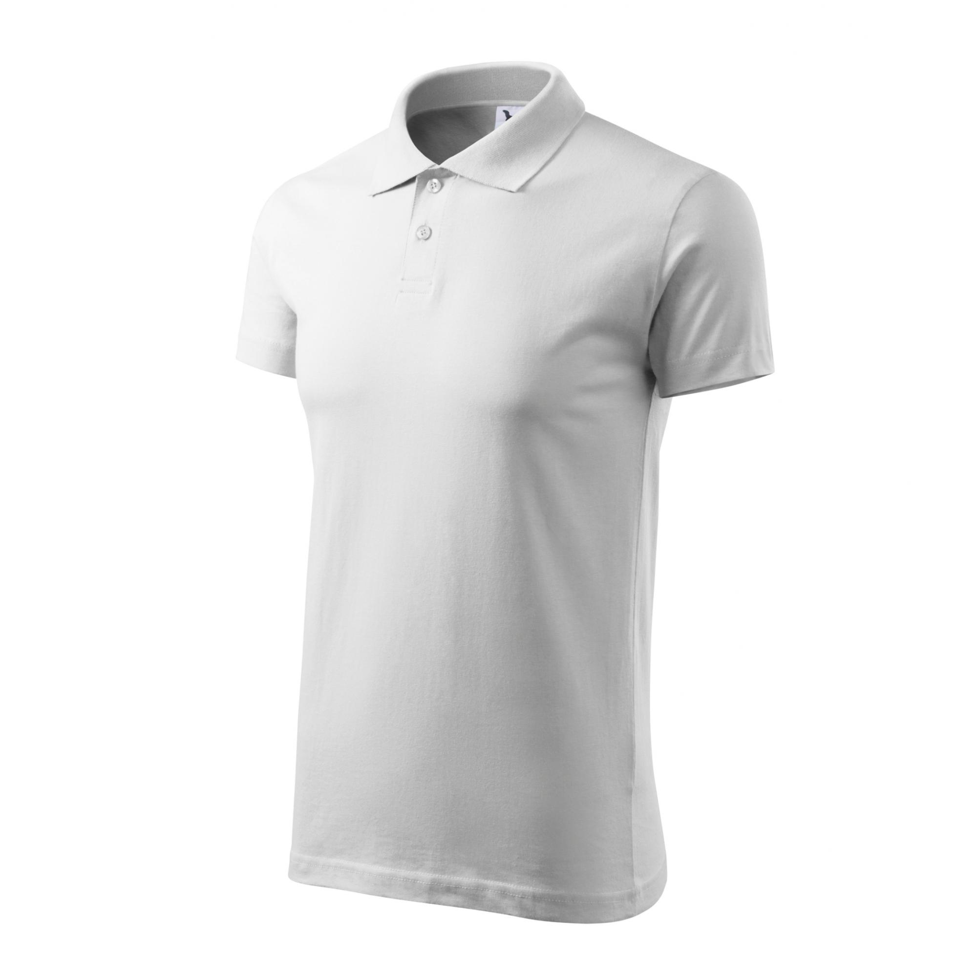 Tricou polo pentru bărbaţi Single J. 202 Alb 3XL