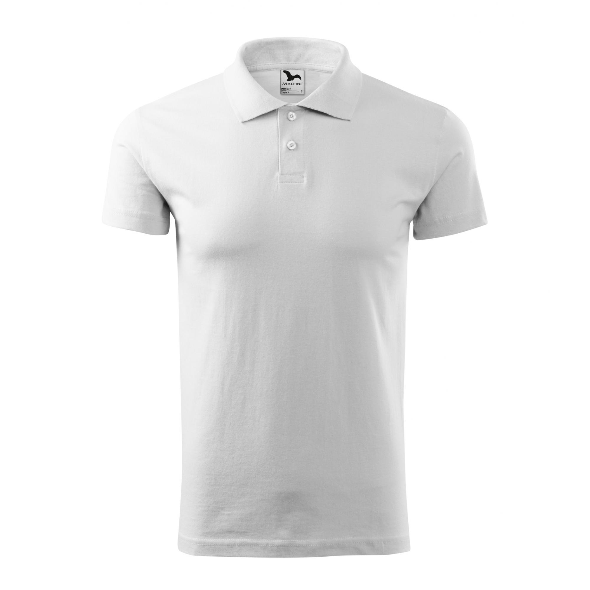 Tricou polo pentru bărbaţi Single J. 202 Alb S