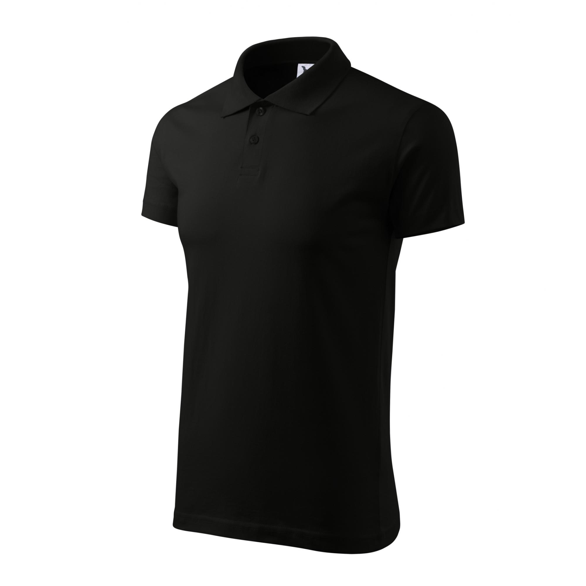 Tricou polo pentru bărbaţi Single J. 202 Negru 3XL