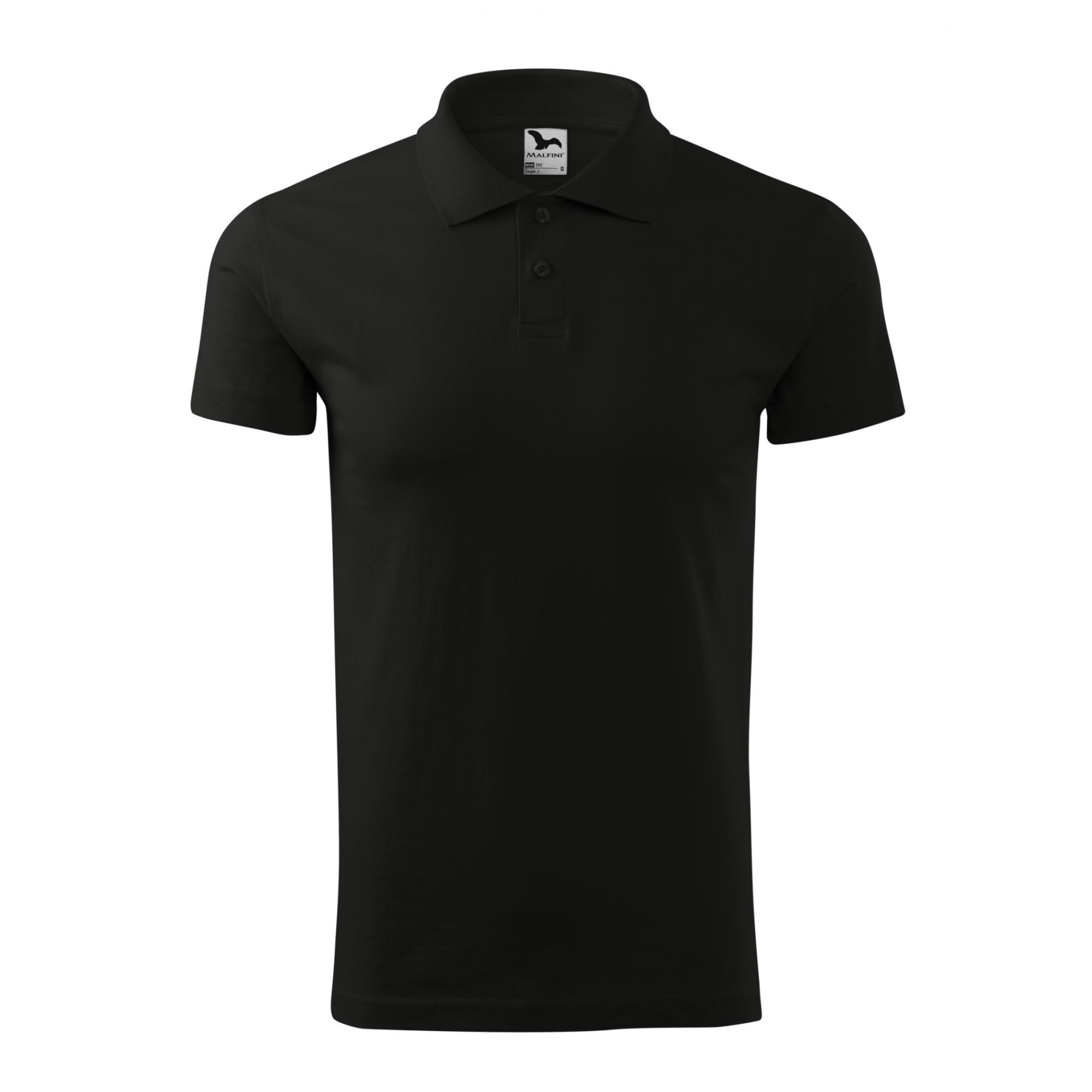 Tricou polo pentru bărbaţi Single J. 202 Negru 3XL