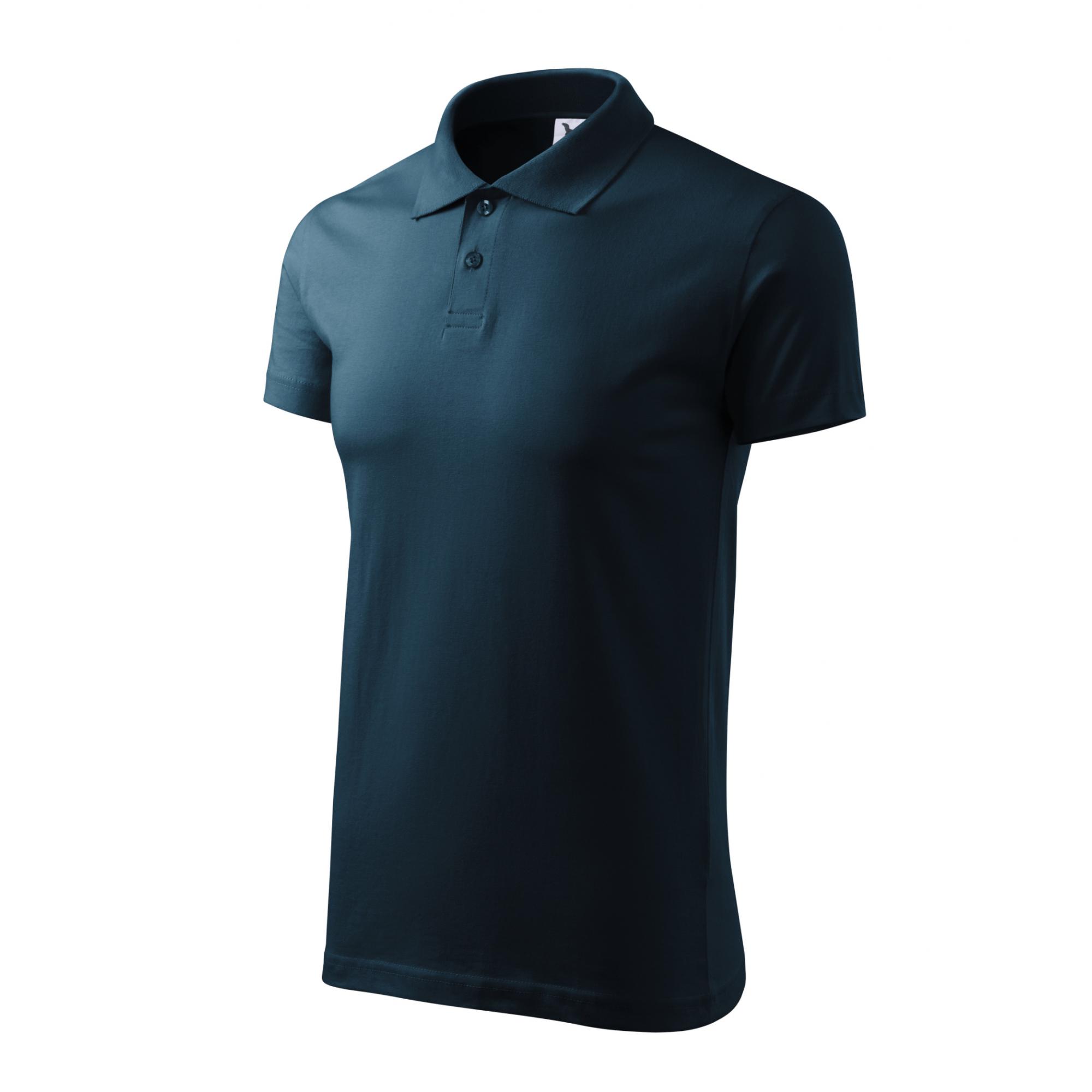 Tricou polo pentru bărbaţi Single J. 202 Albastru marin XXL