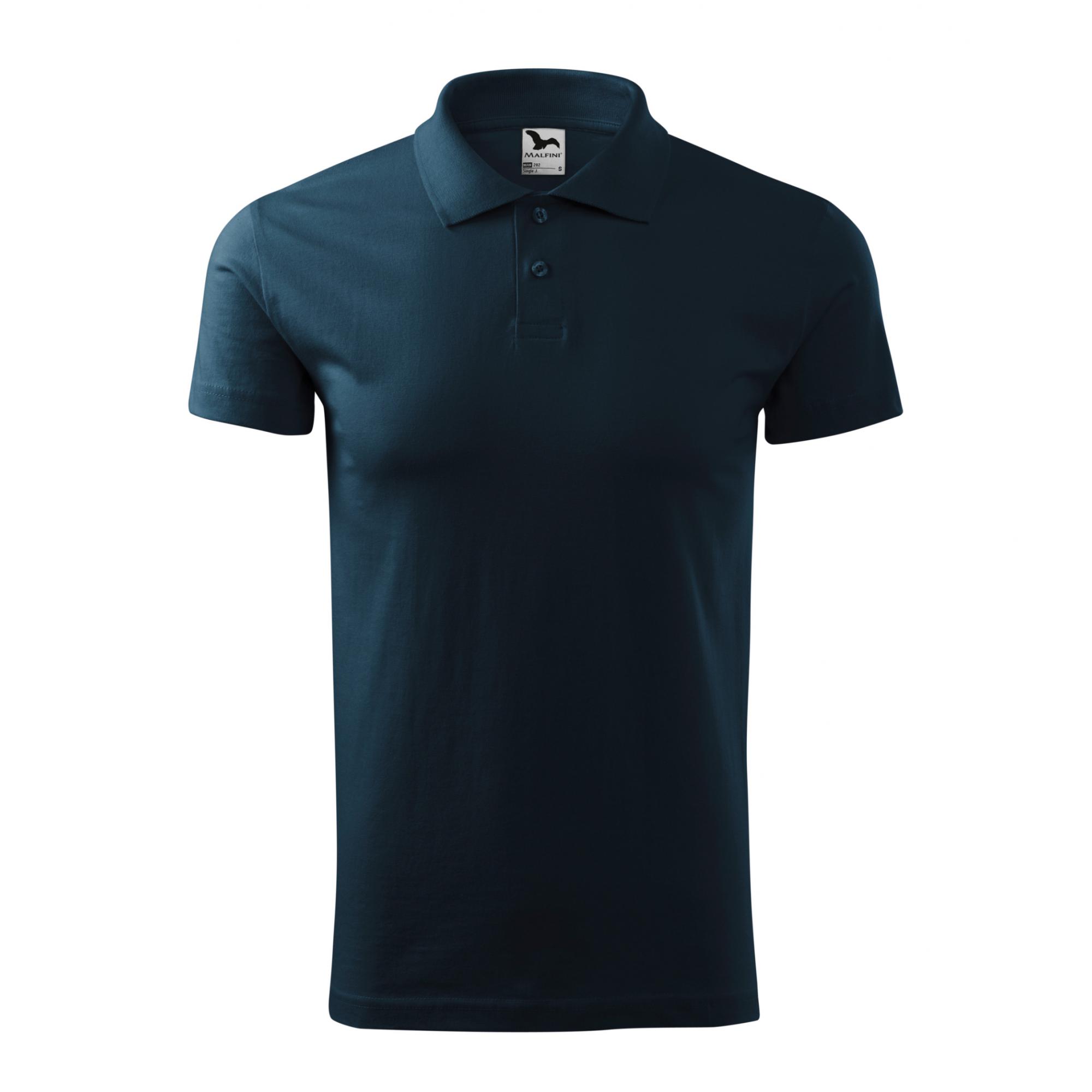 Tricou polo pentru bărbaţi Single J. 202 Albastru marin 3XL