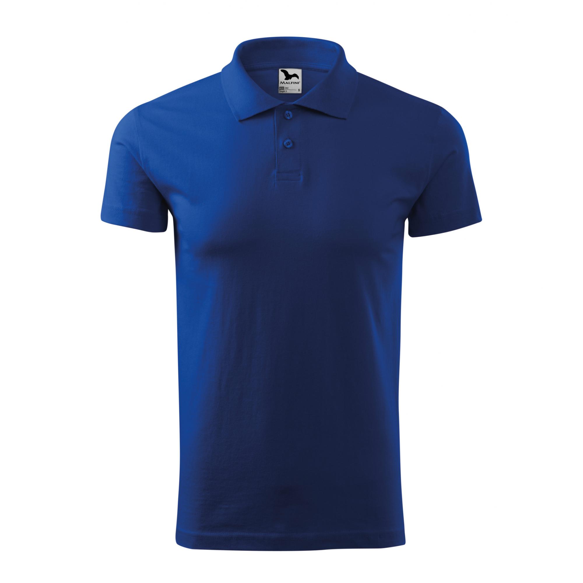 Tricou polo pentru bărbaţi Single J. 202 Albastru regal 3XL