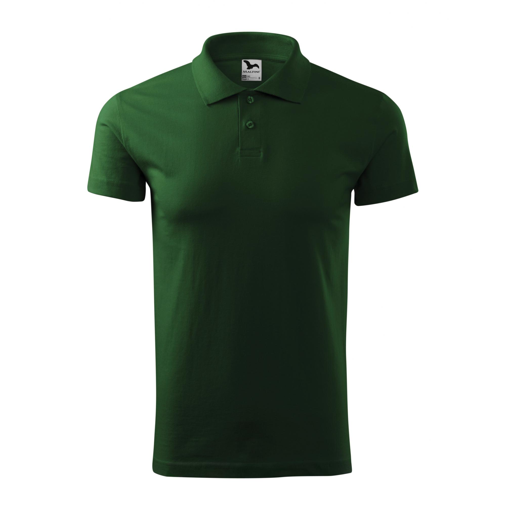 Tricou polo pentru bărbaţi Single J. 202 Verde sticla L