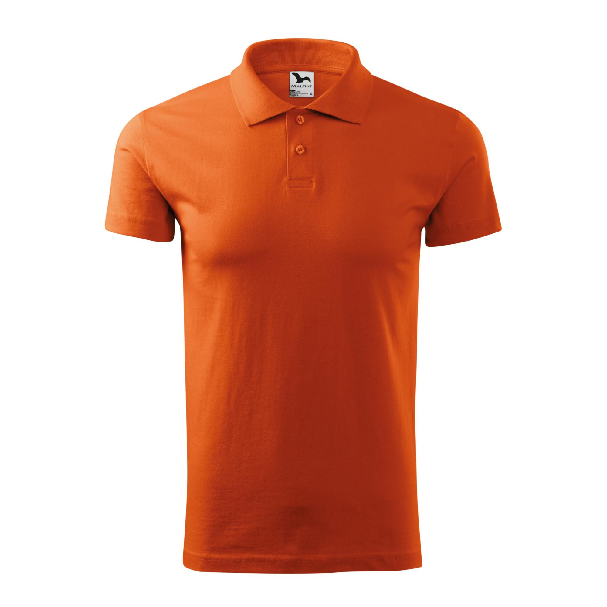 Tricou polo pentru bărbaţi Single J. 202 Portocaliu XXL
