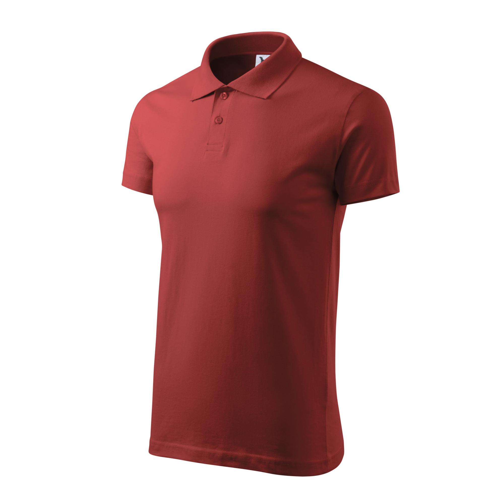 Tricou polo pentru bărbaţi Single J. 202 Rosu bordo XL