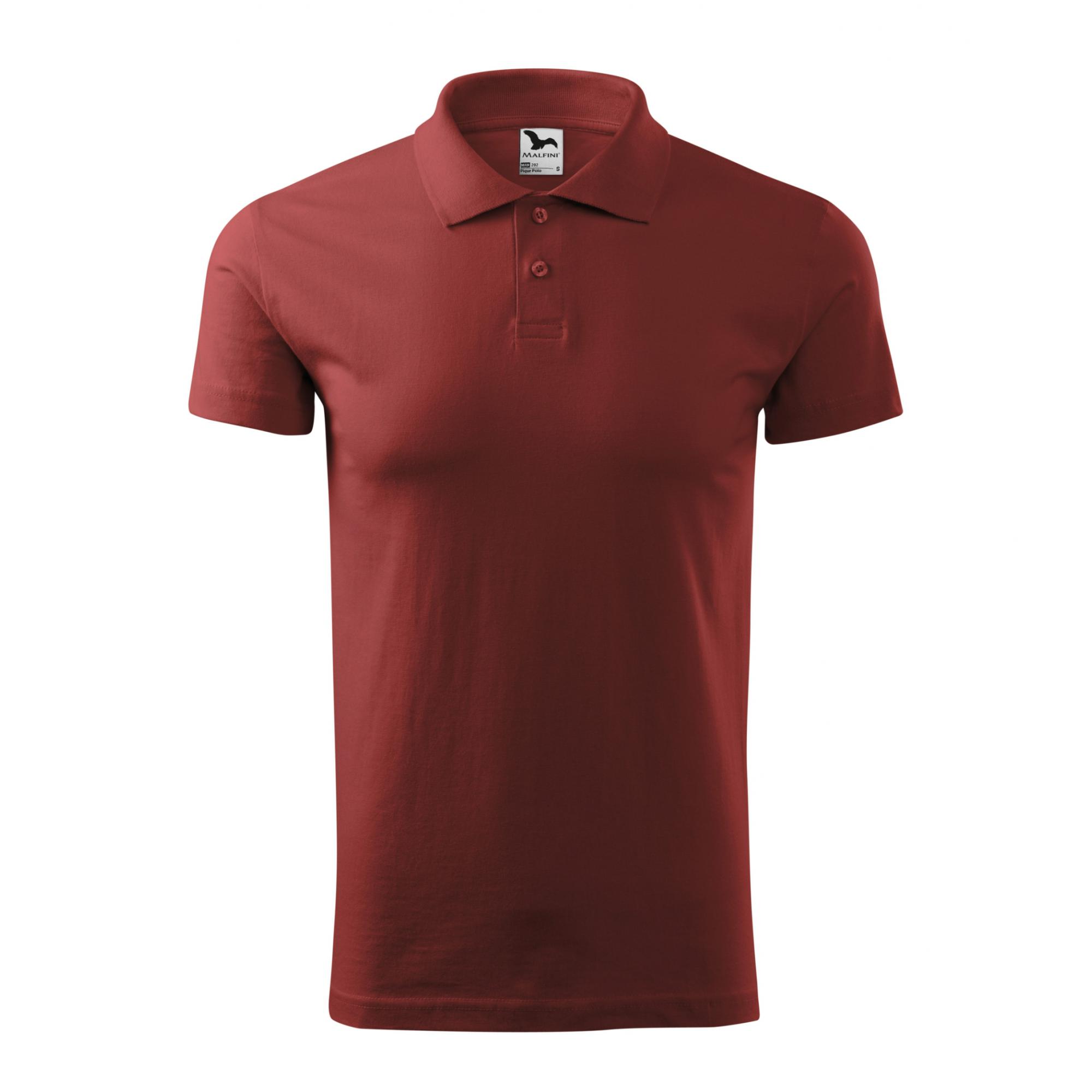 Tricou polo pentru bărbaţi Single J. 202 Rosu bordo S