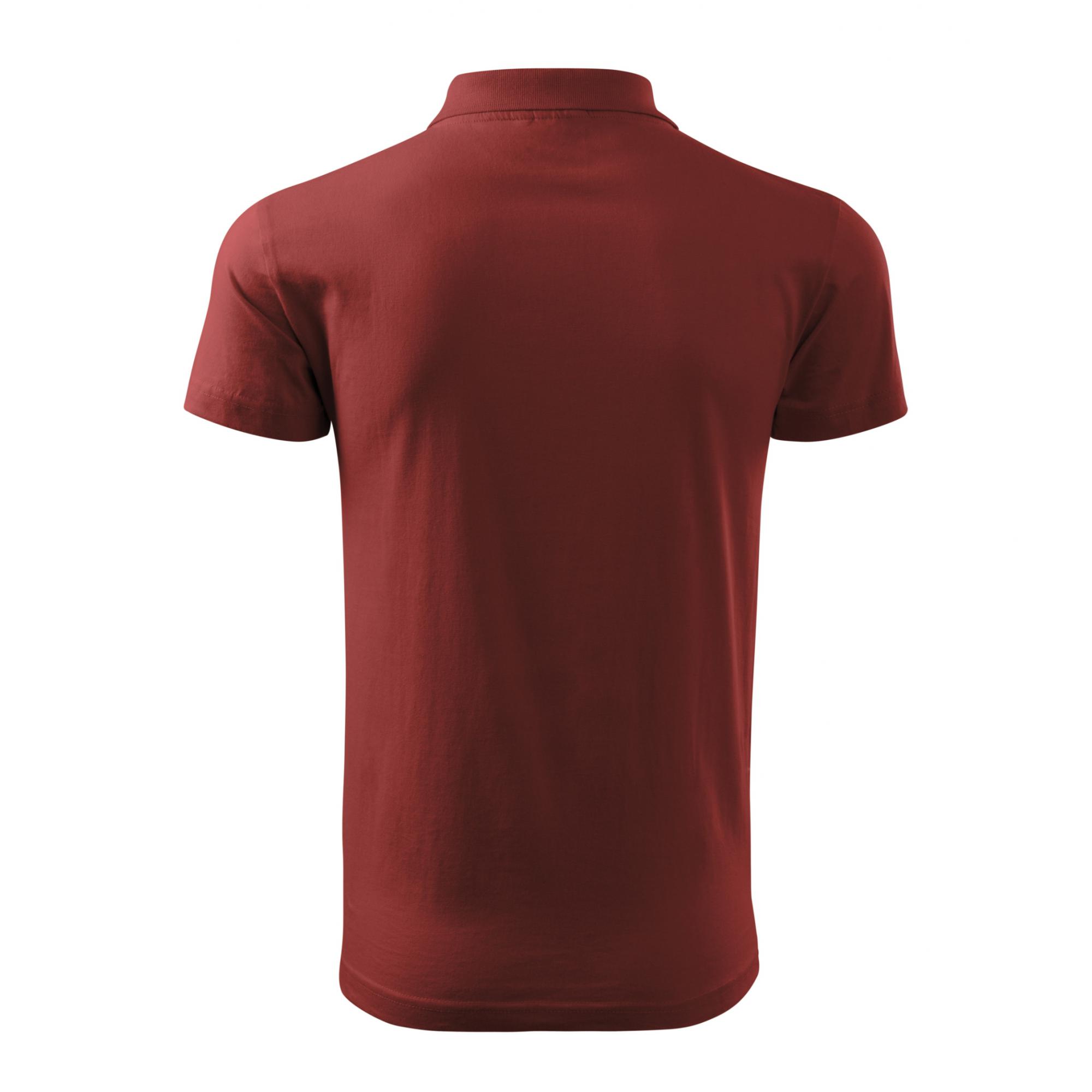 Tricou polo pentru bărbaţi Single J. 202 Rosu bordo S
