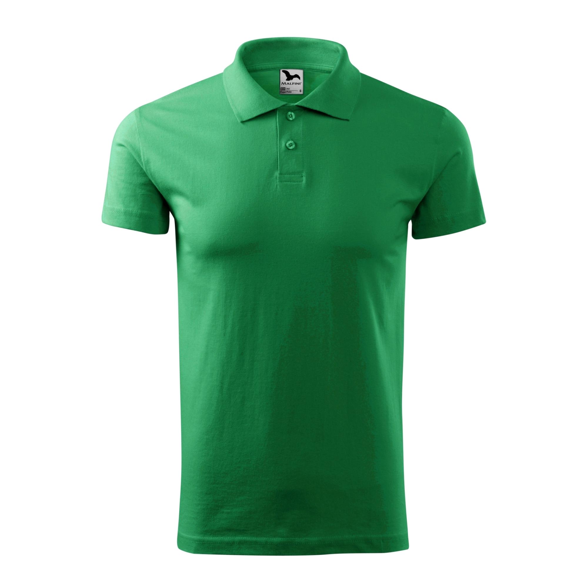 Tricou polo pentru bărbaţi Single J. 202 Verde mediu XXL