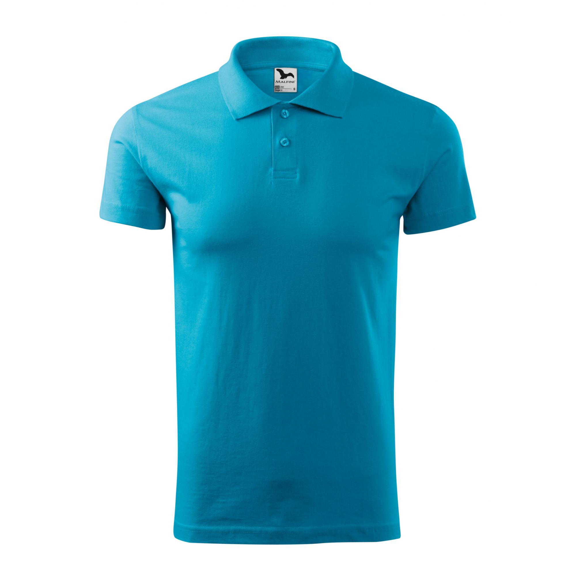Tricou polo pentru bărbaţi Single J. 202 Turcoaz S