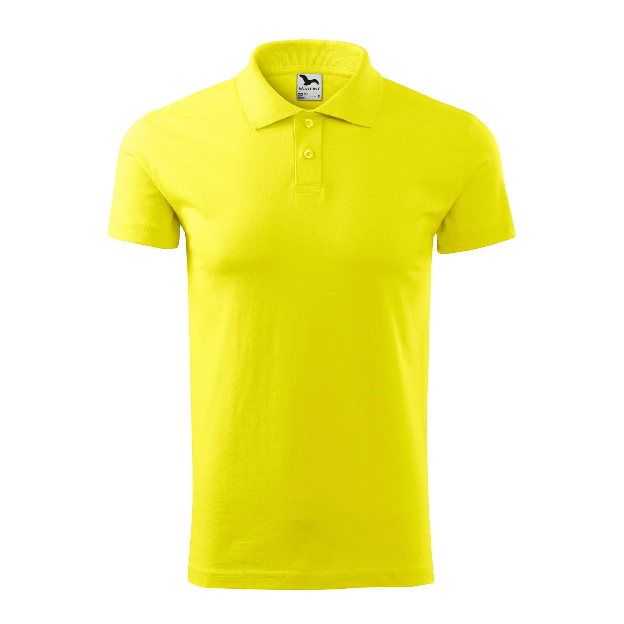 Tricou polo pentru bărbaţi Single J. 202 Lamâie S