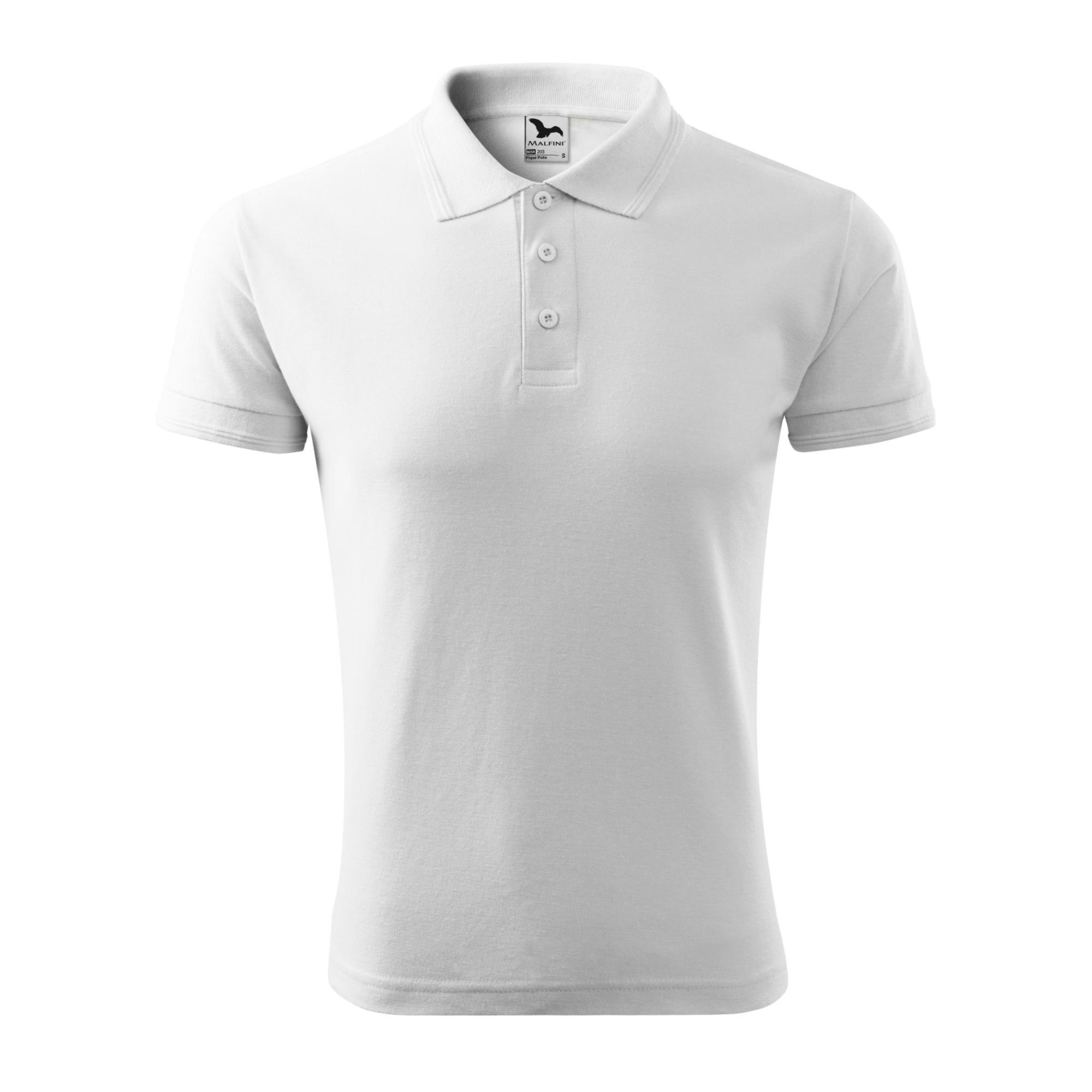 Tricou polo pentru bărbaţi Pique Polo 203 Alb L