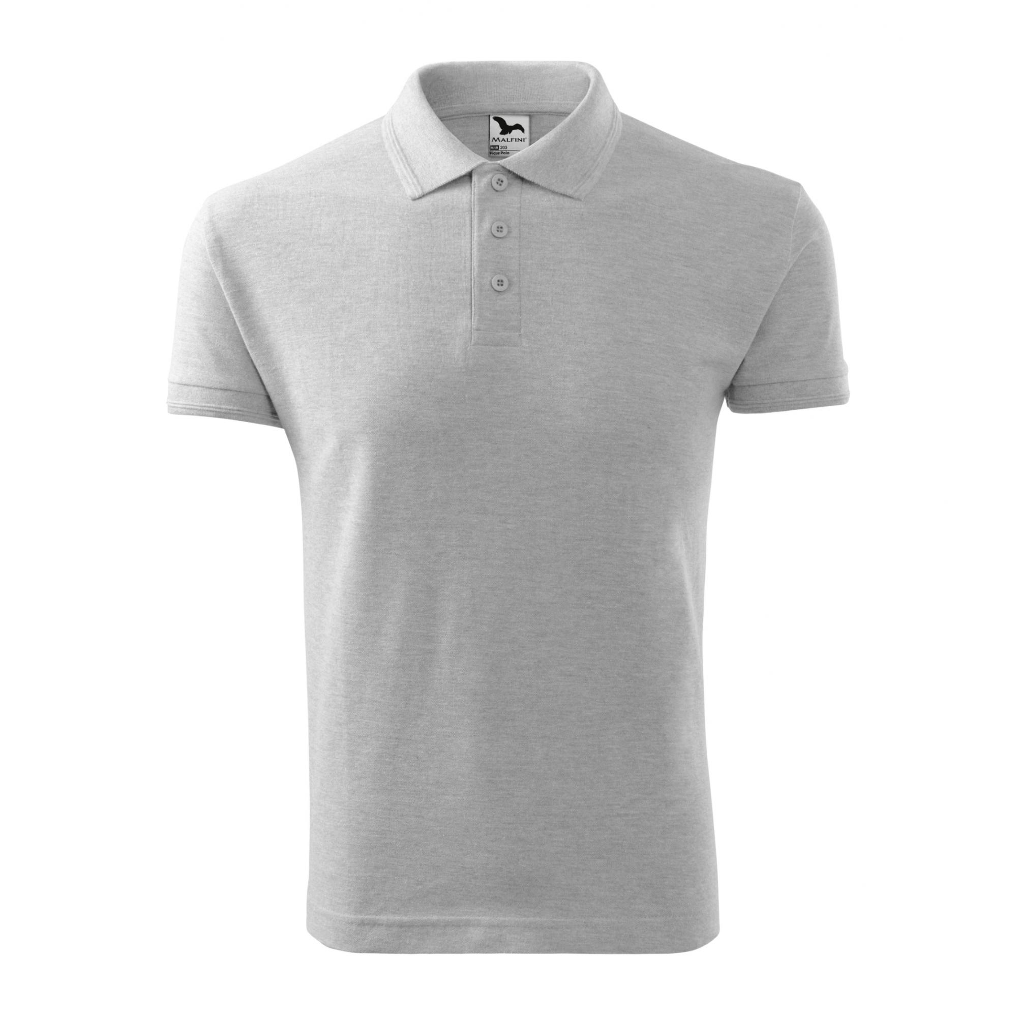 Tricou polo pentru bărbaţi Pique Polo 203 Gri deschis M