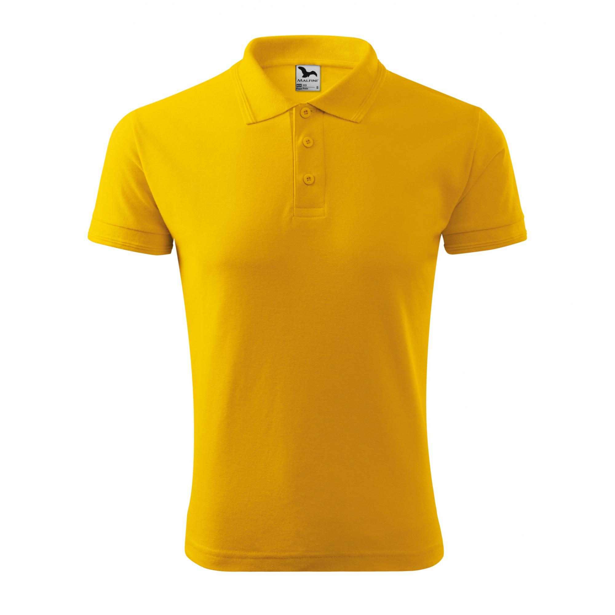 Tricou polo pentru bărbaţi Pique Polo 203 Galben M
