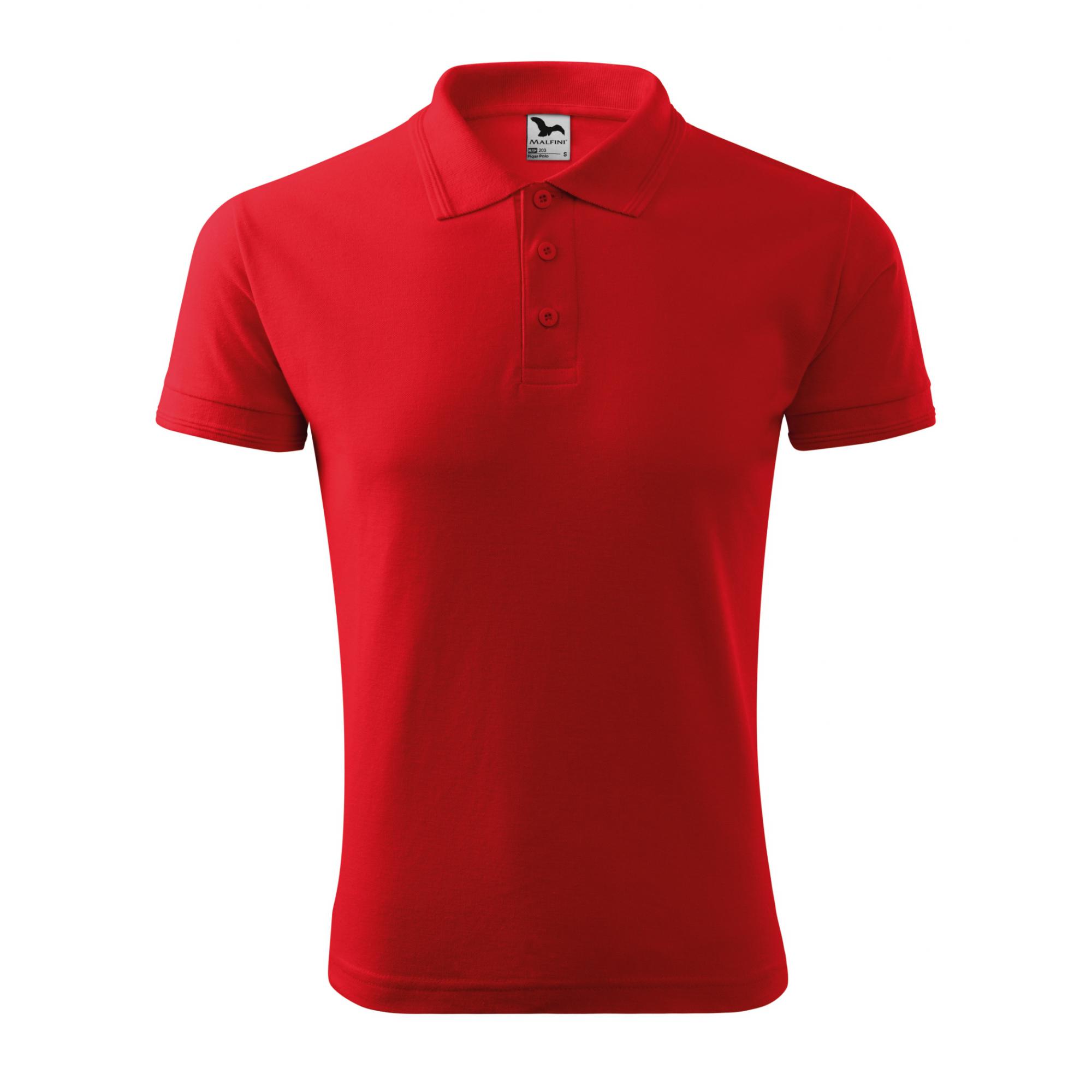 Tricou polo pentru bărbaţi Pique Polo 203 Rosu M