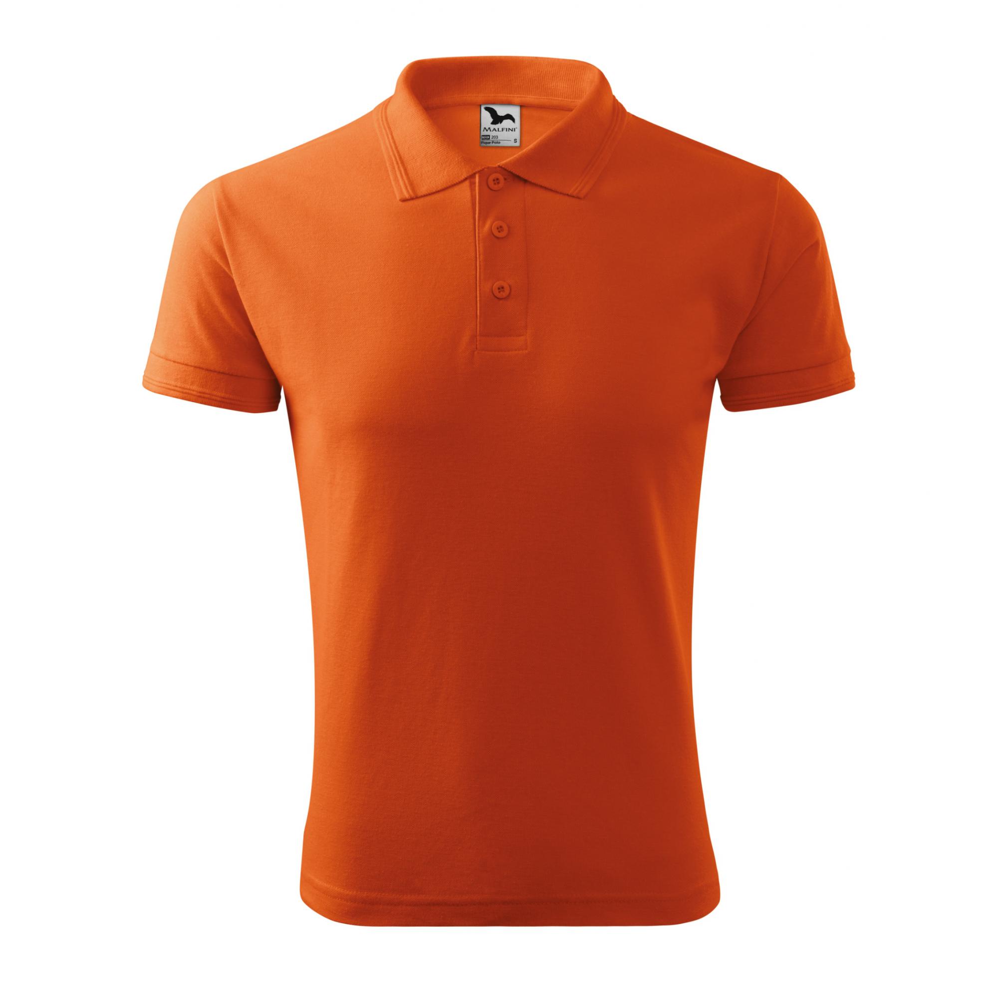 Tricou polo pentru bărbaţi Pique Polo 203 Portocaliu M
