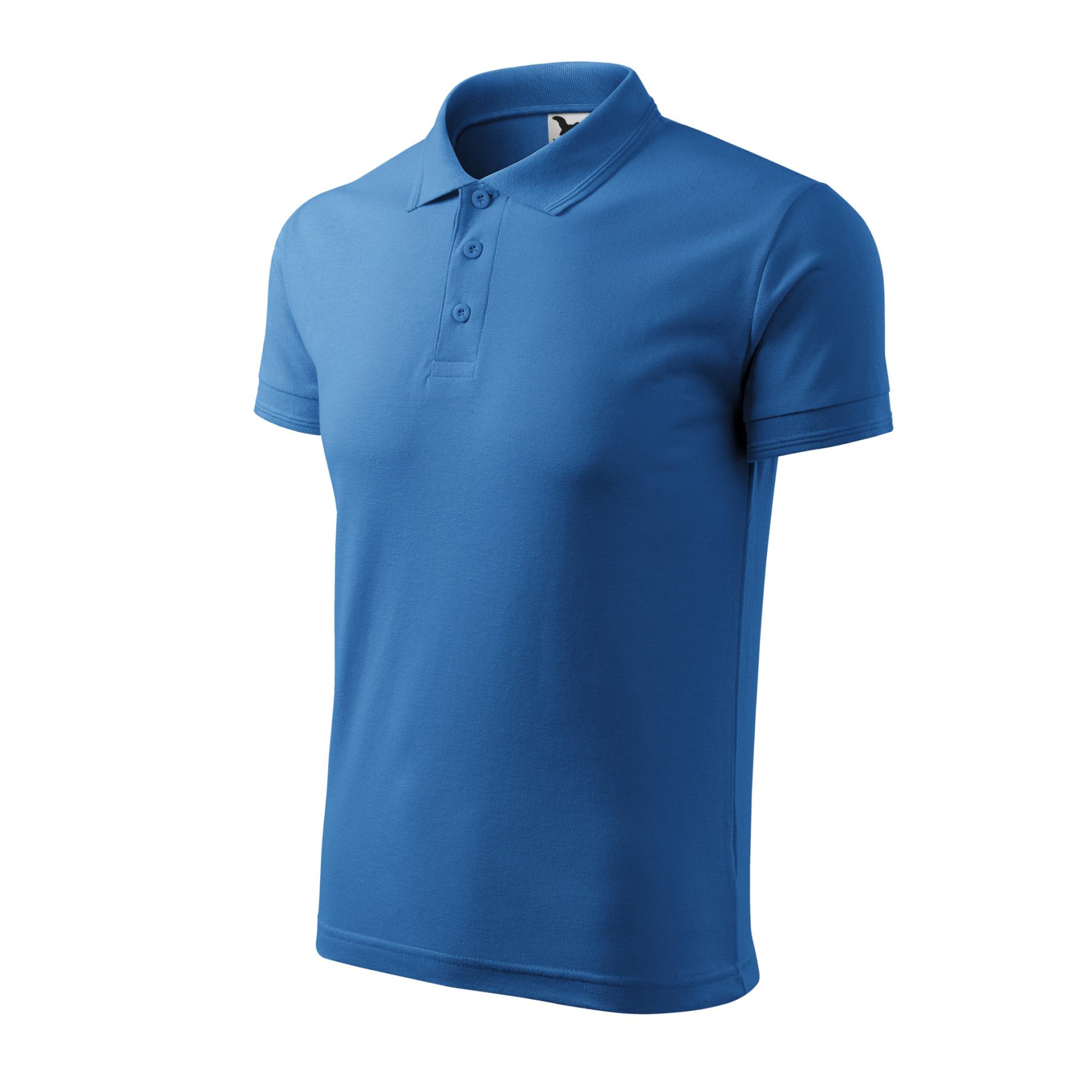 Tricou polo pentru bărbaţi Pique Polo 203 Albastru azuriu 3XL