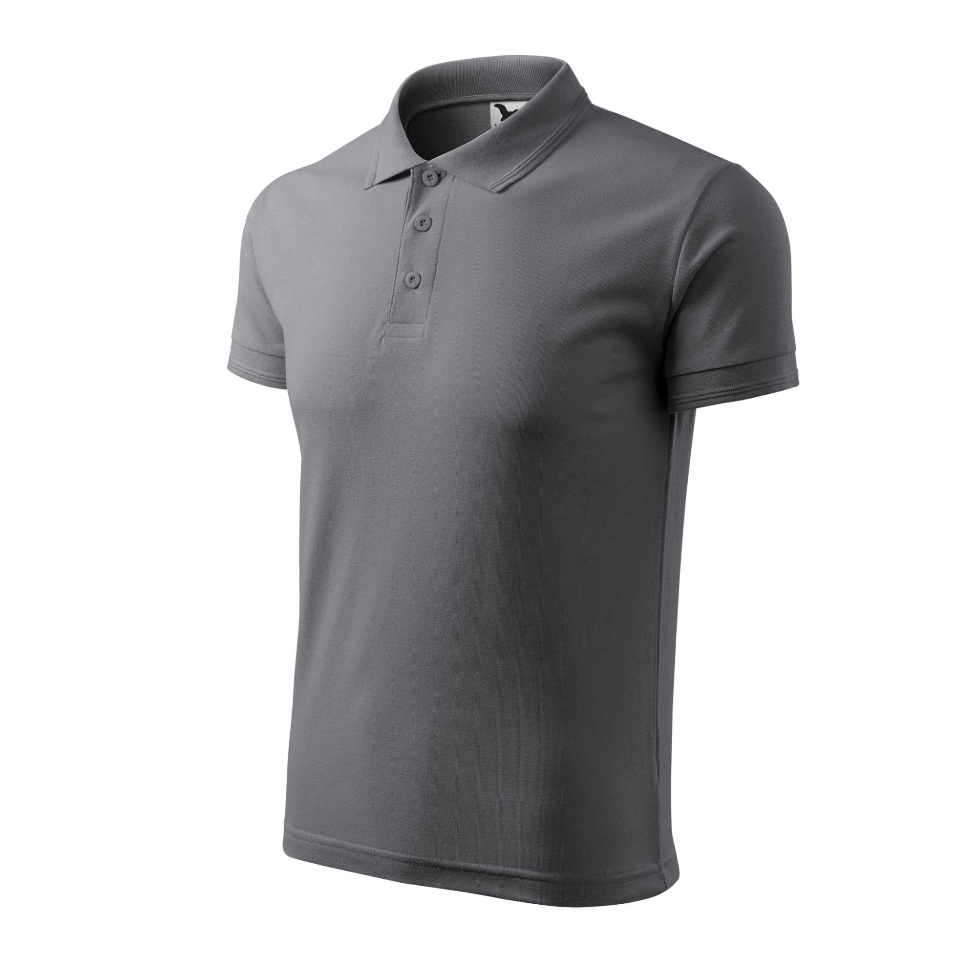 Tricou polo pentru bărbaţi Pique Polo 203 Gri metalic 3XL