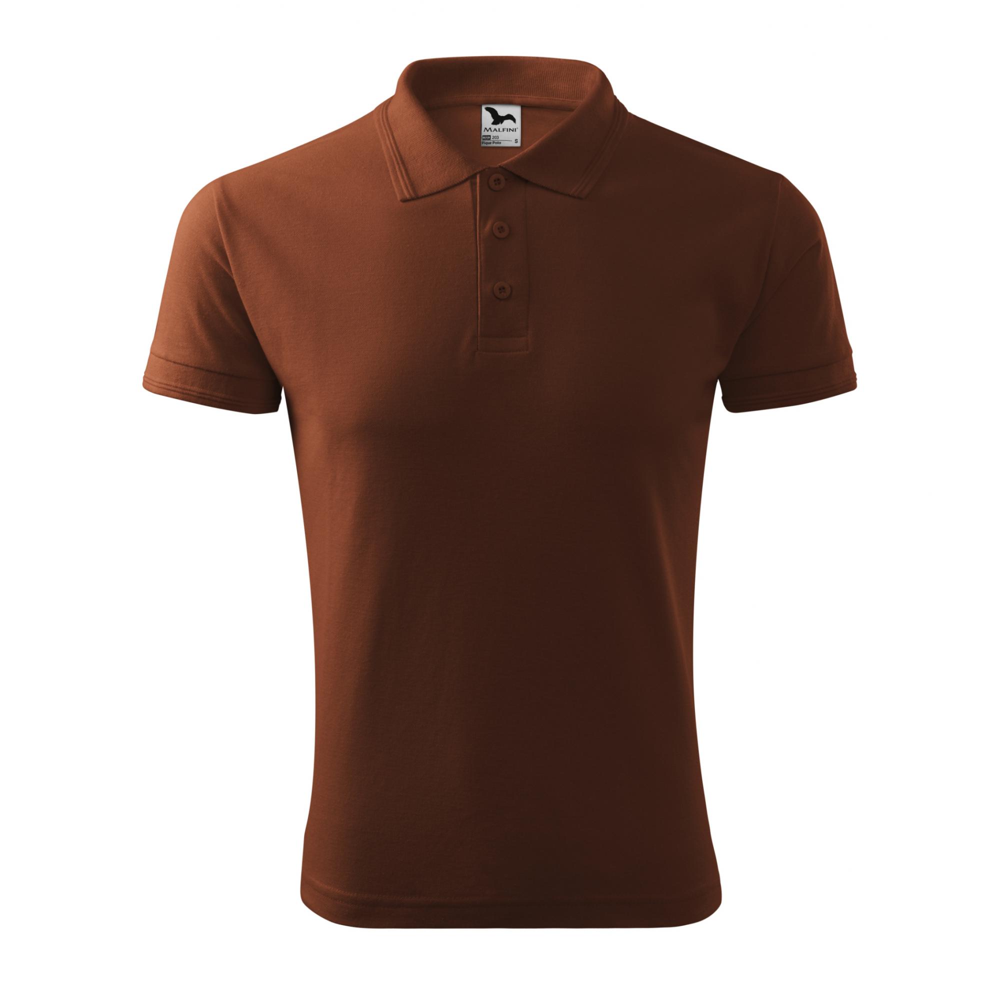 Tricou polo pentru bărbaţi Pique Polo 203 Ciocolatiu S