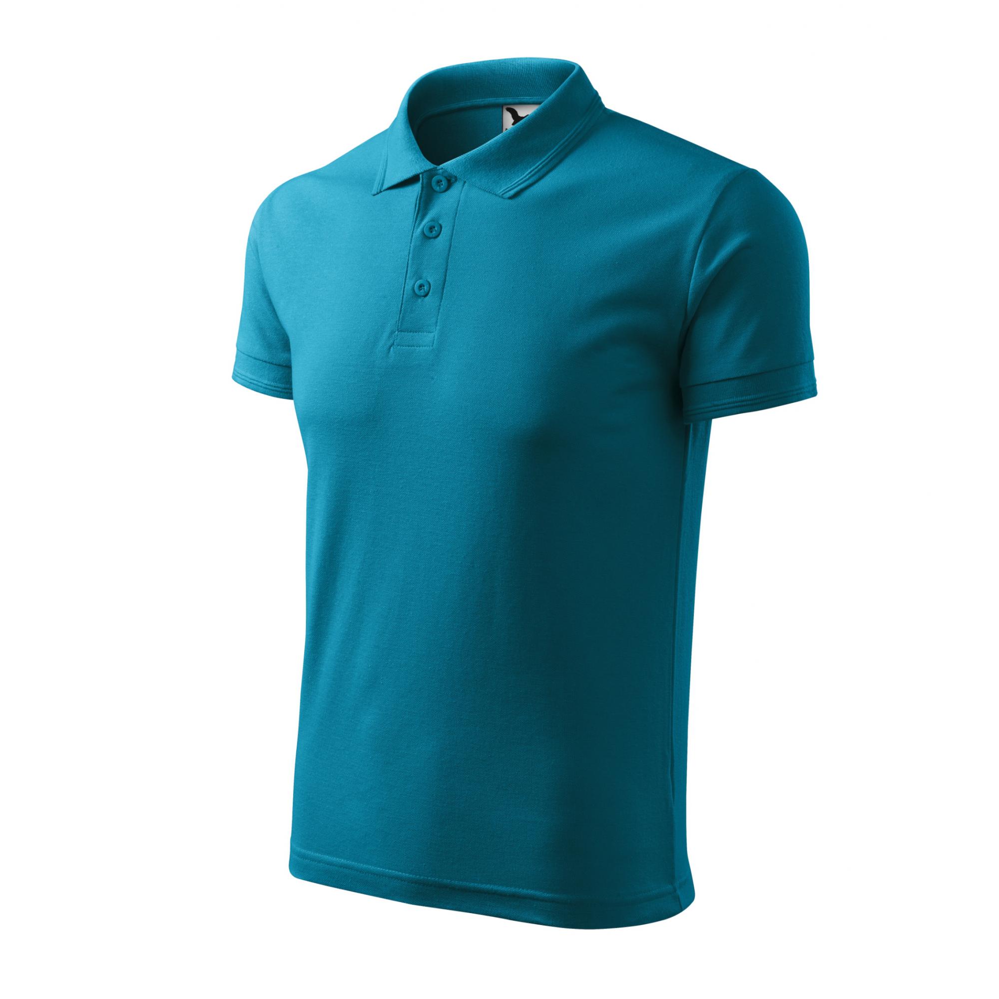 Tricou polo pentru bărbaţi Pique Polo 203 Turcoaz închis