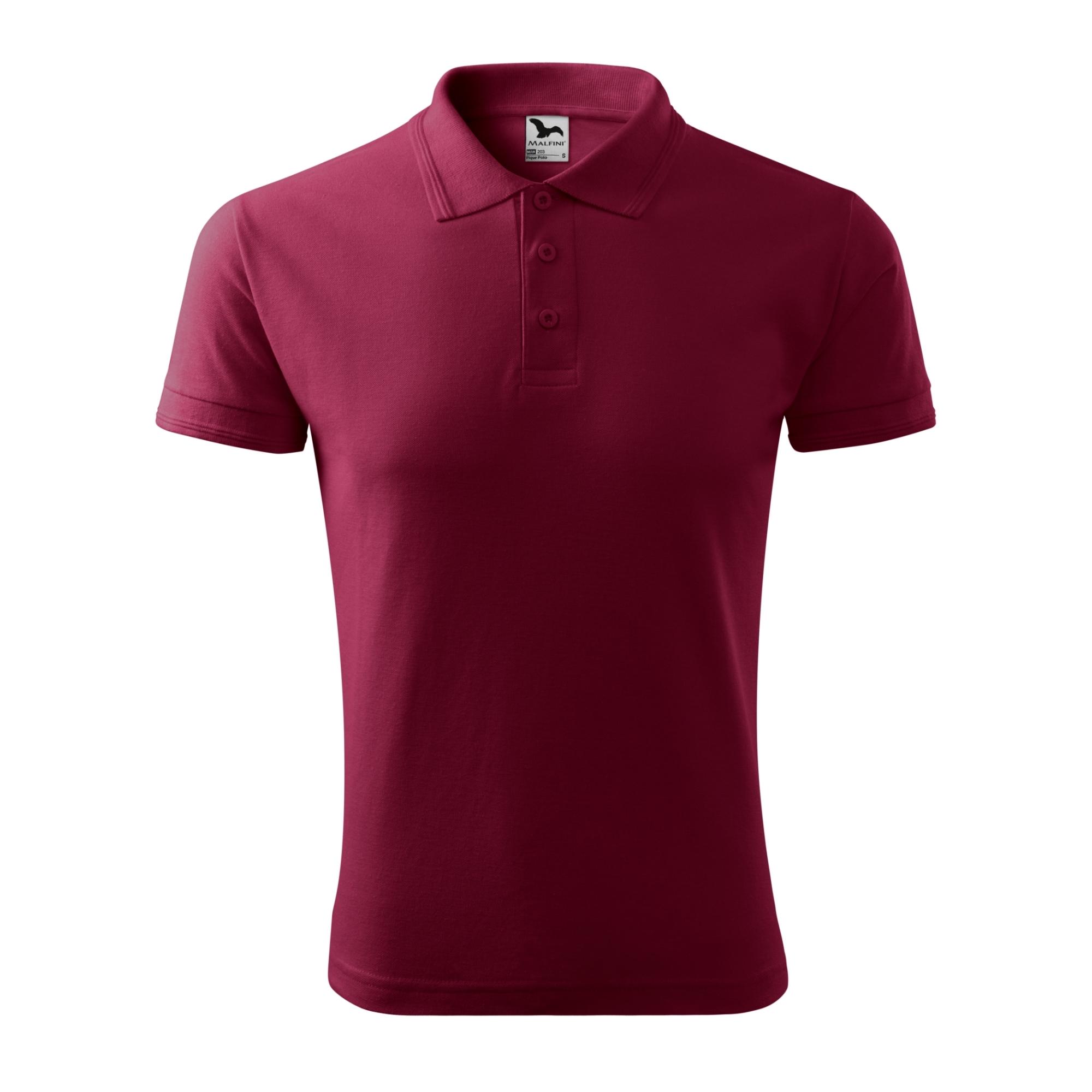 Tricou polo pentru bărbaţi Pique Polo 203 Garnet M