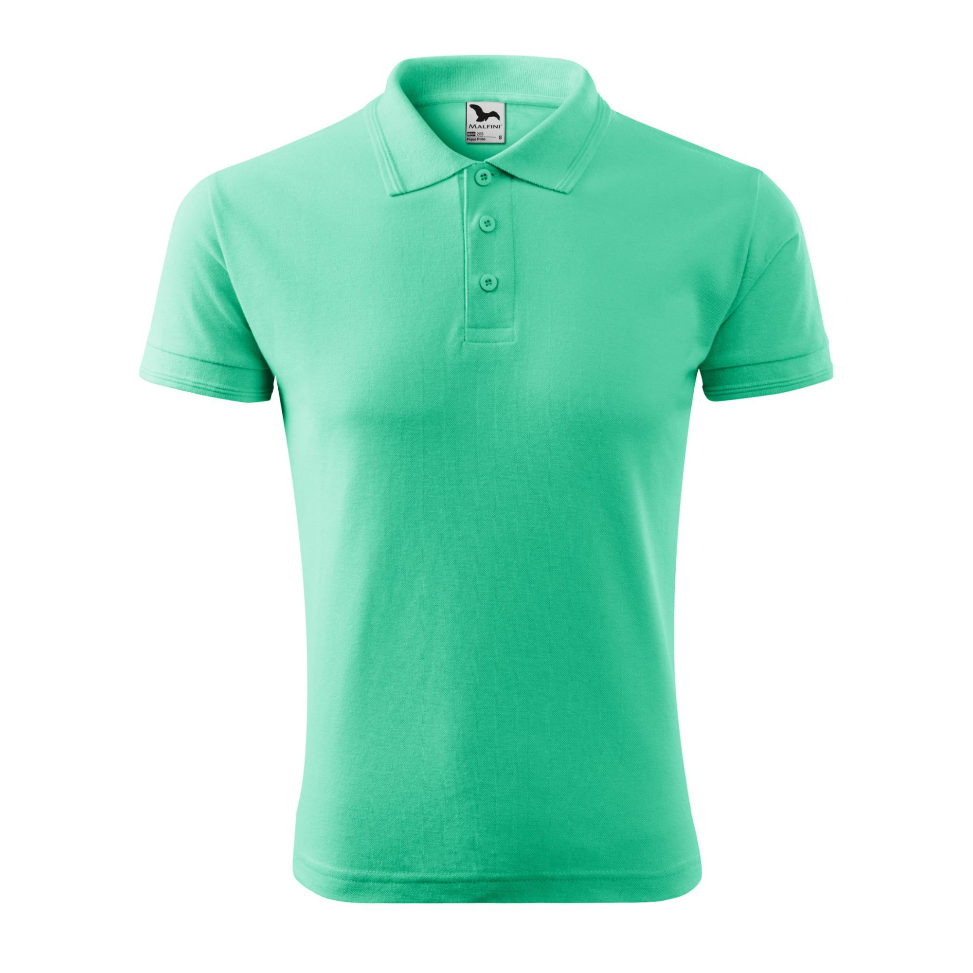 Tricou polo pentru bărbaţi Pique Polo 203 Verde menta M