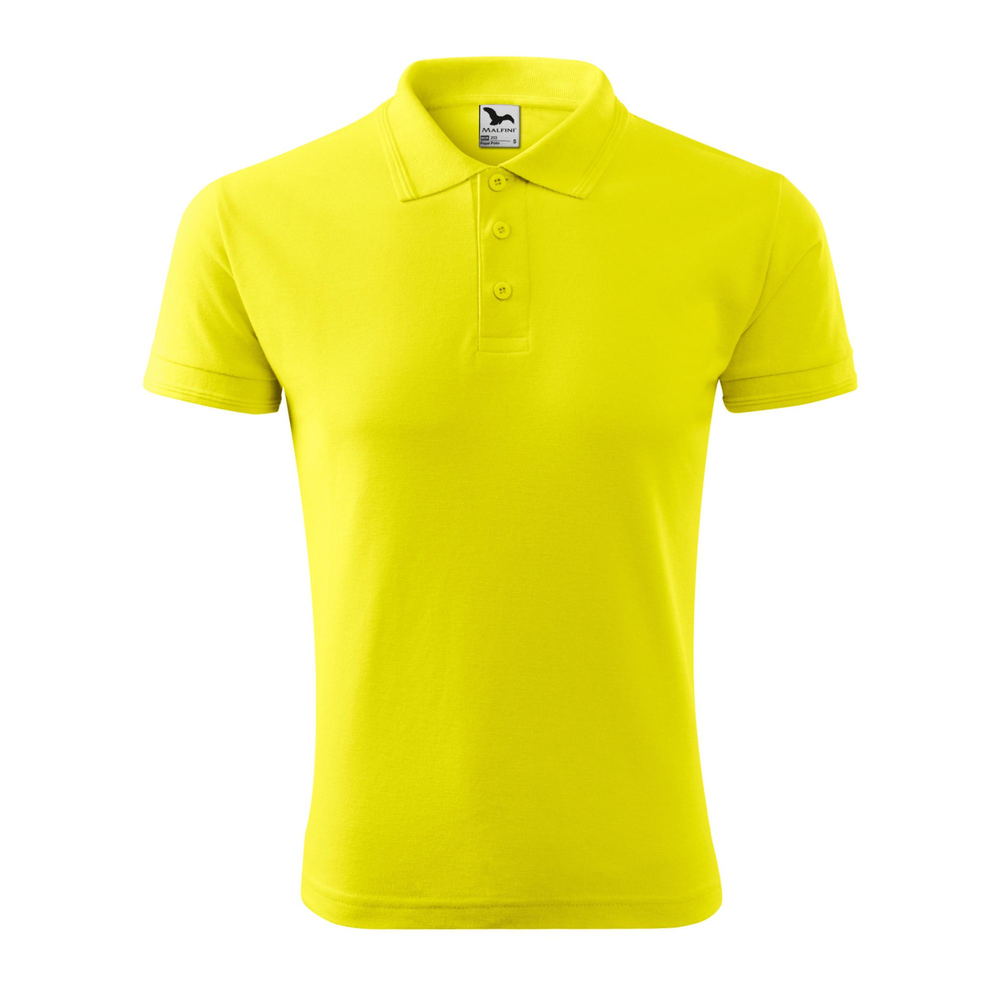 Tricou polo pentru bărbaţi Pique Polo 203 Lamâie M