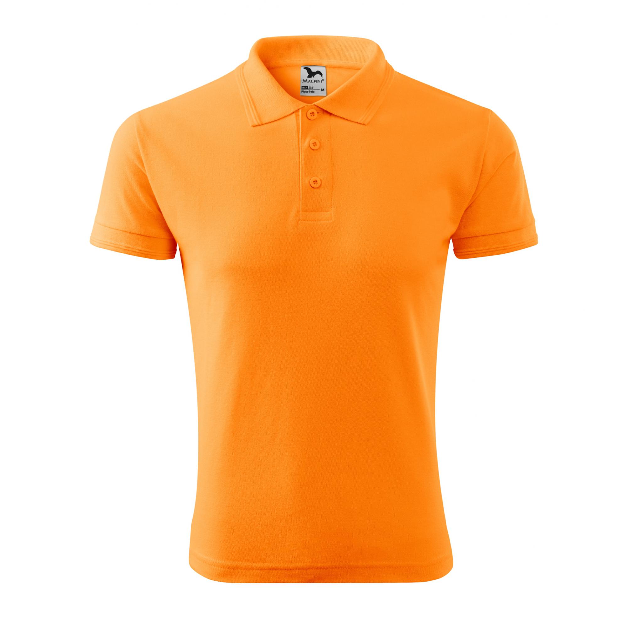 Tricou polo pentru bărbaţi Pique Polo 203 Tangerine orange L