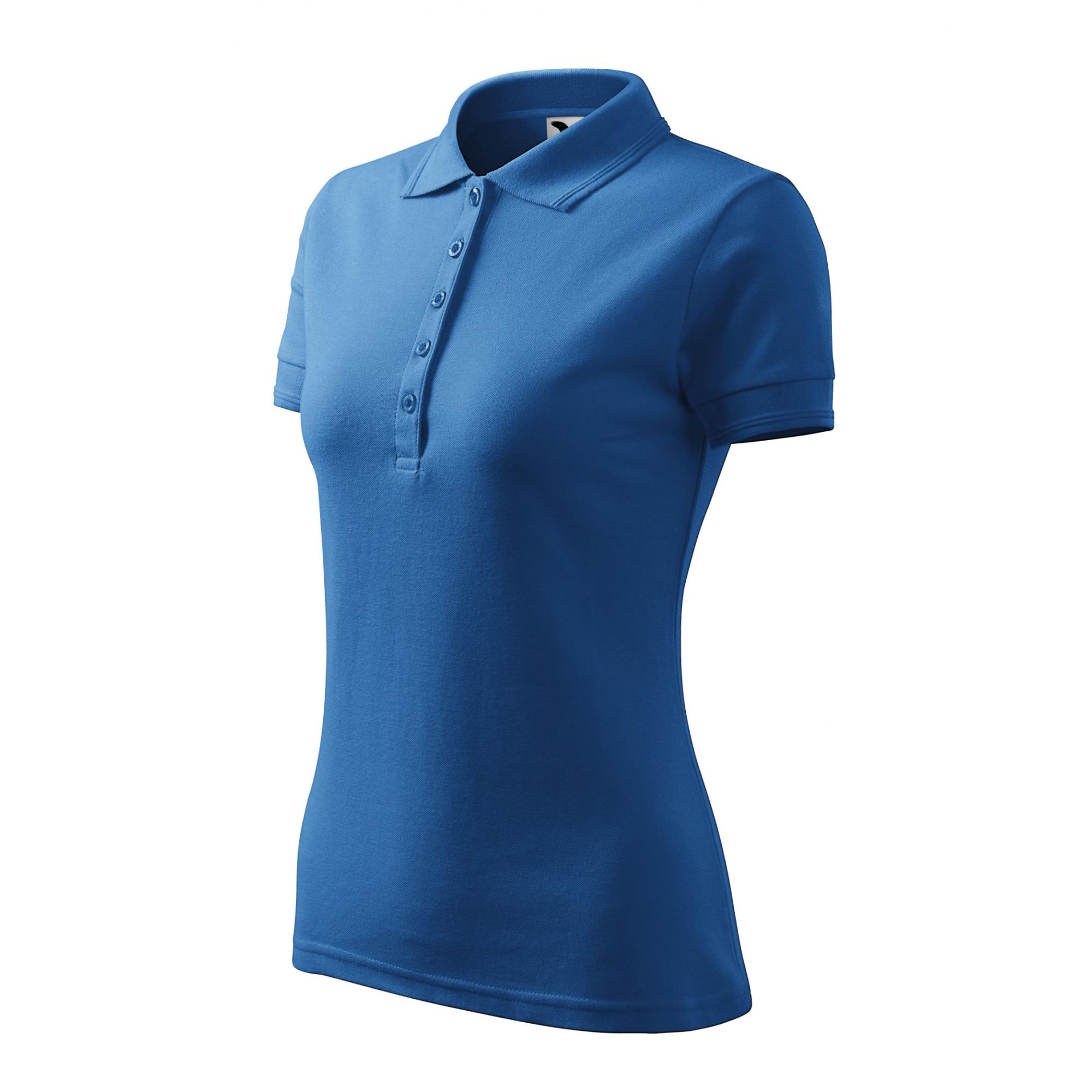 Tricou polo pentru damă Pique Polo 210 Albastru azuriu
