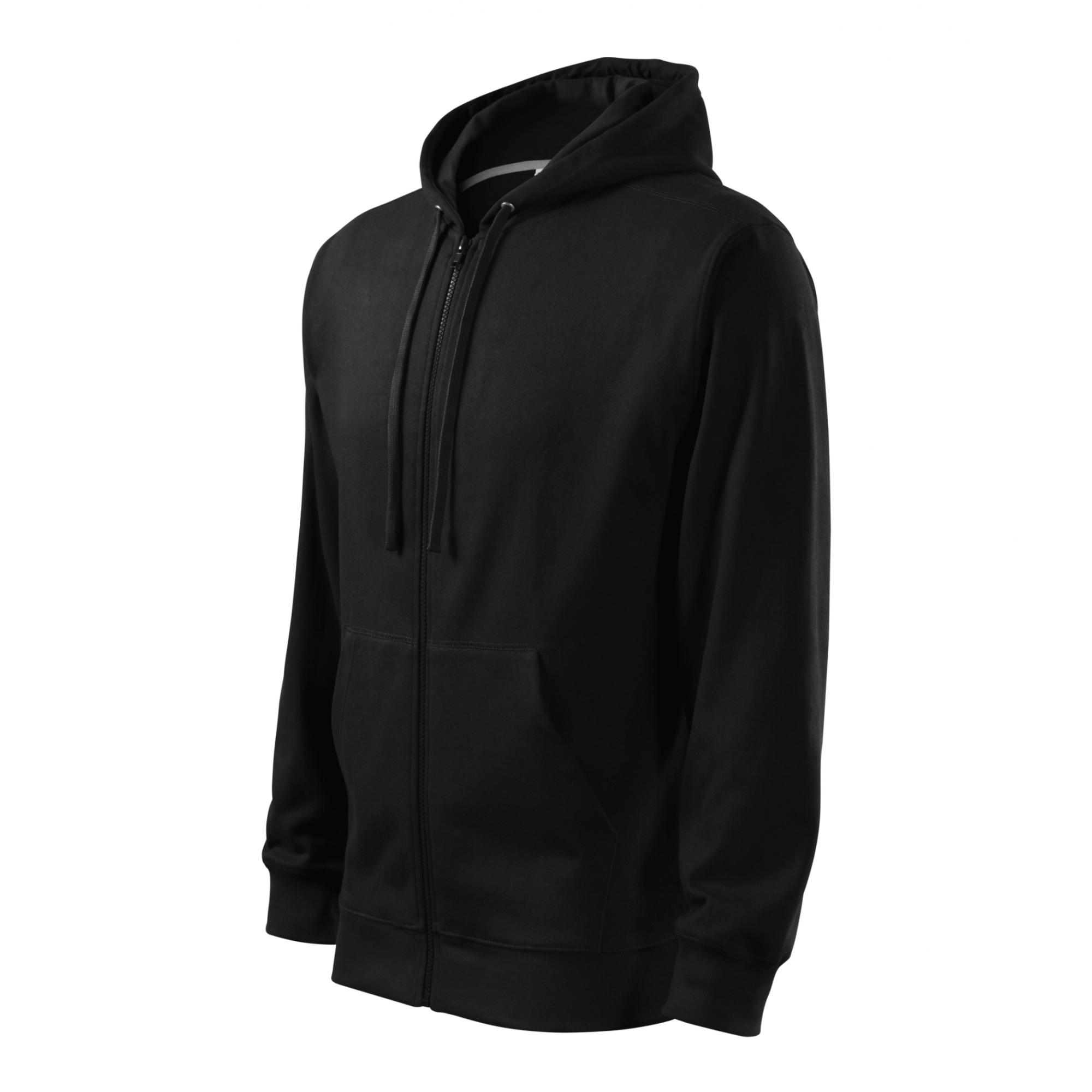 Hanorac pentru bărbaţi Trendy Zipper 410 Negru 3XL