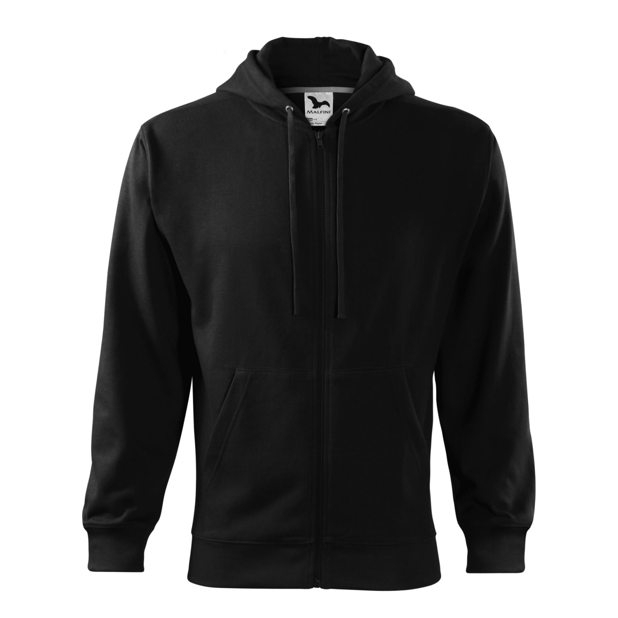 Hanorac pentru bărbaţi Trendy Zipper 410 Negru XXL