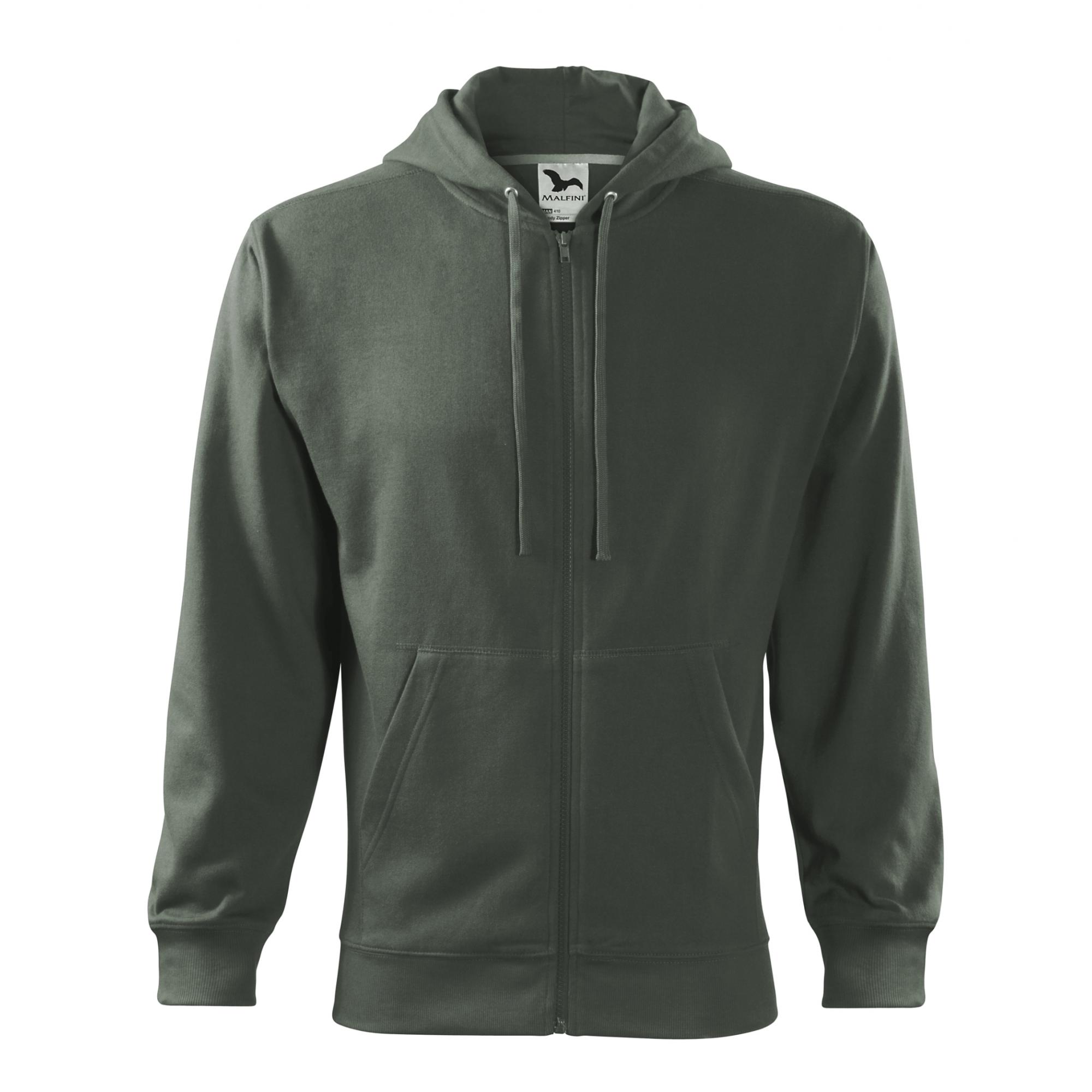 Hanorac pentru bărbaţi Trendy Zipper 410 Gri ardezie XXL