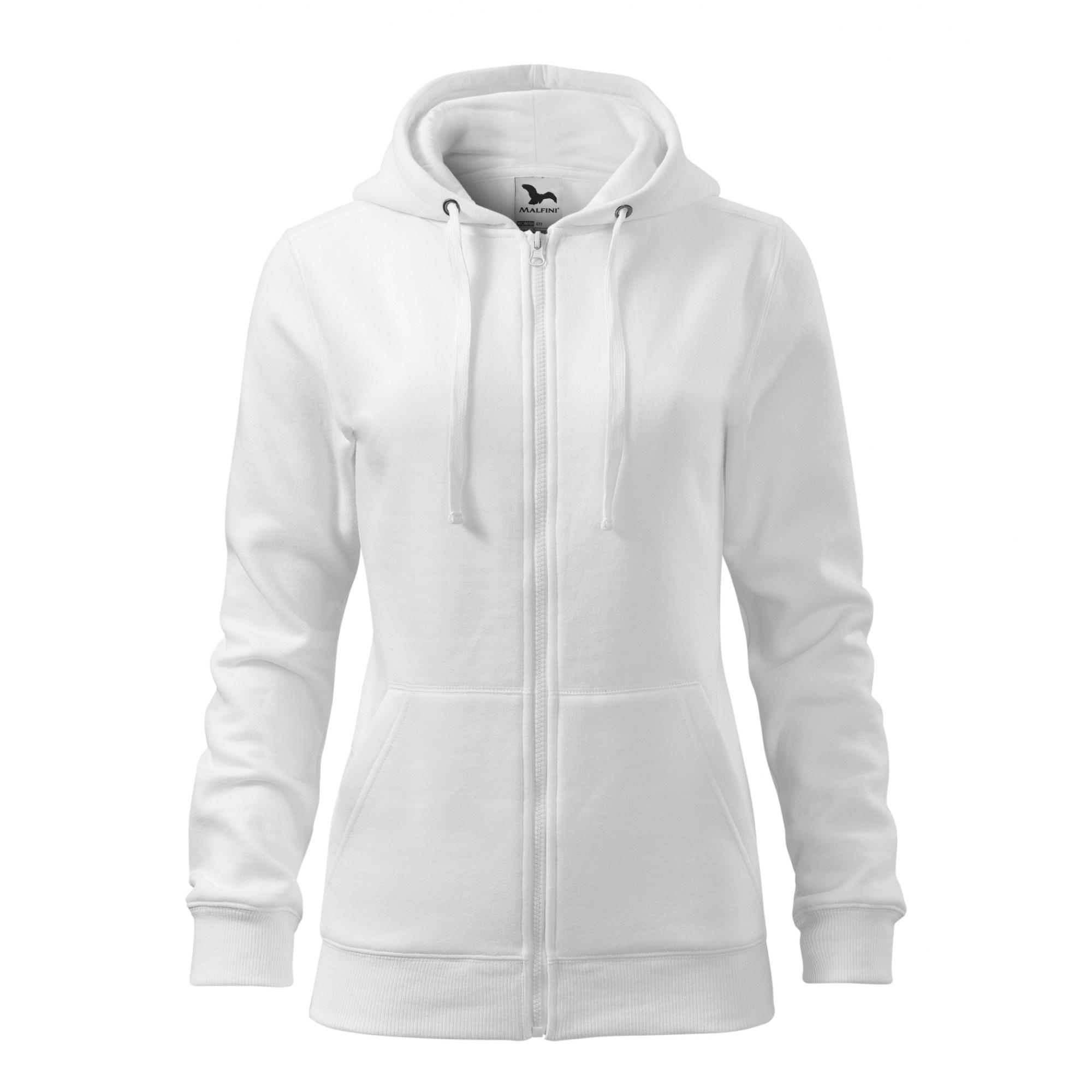 Hanorac pentru damă Trendy Zipper 411 Alb XL