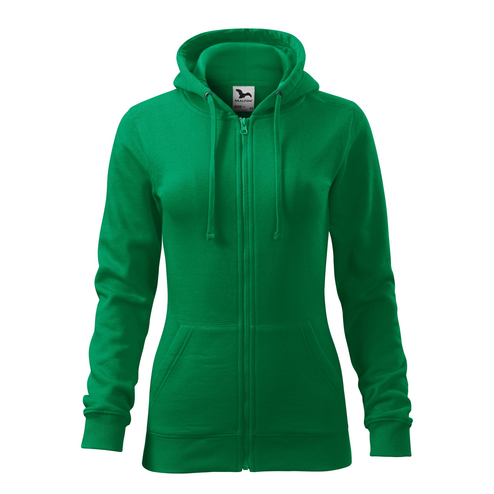 Hanorac pentru damă Trendy Zipper 411 Verde mediu S