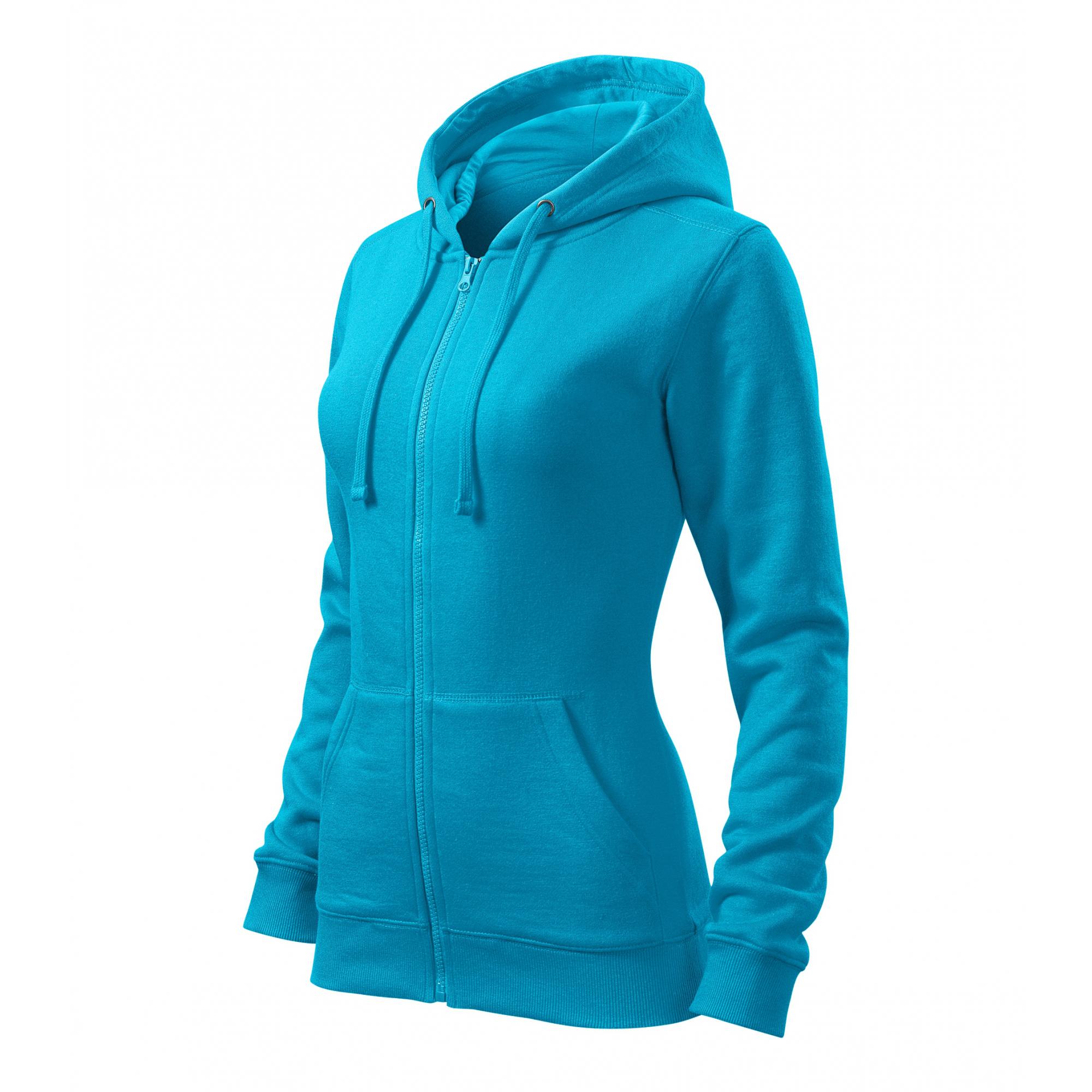 Hanorac pentru damă Trendy Zipper 411 Turcoaz