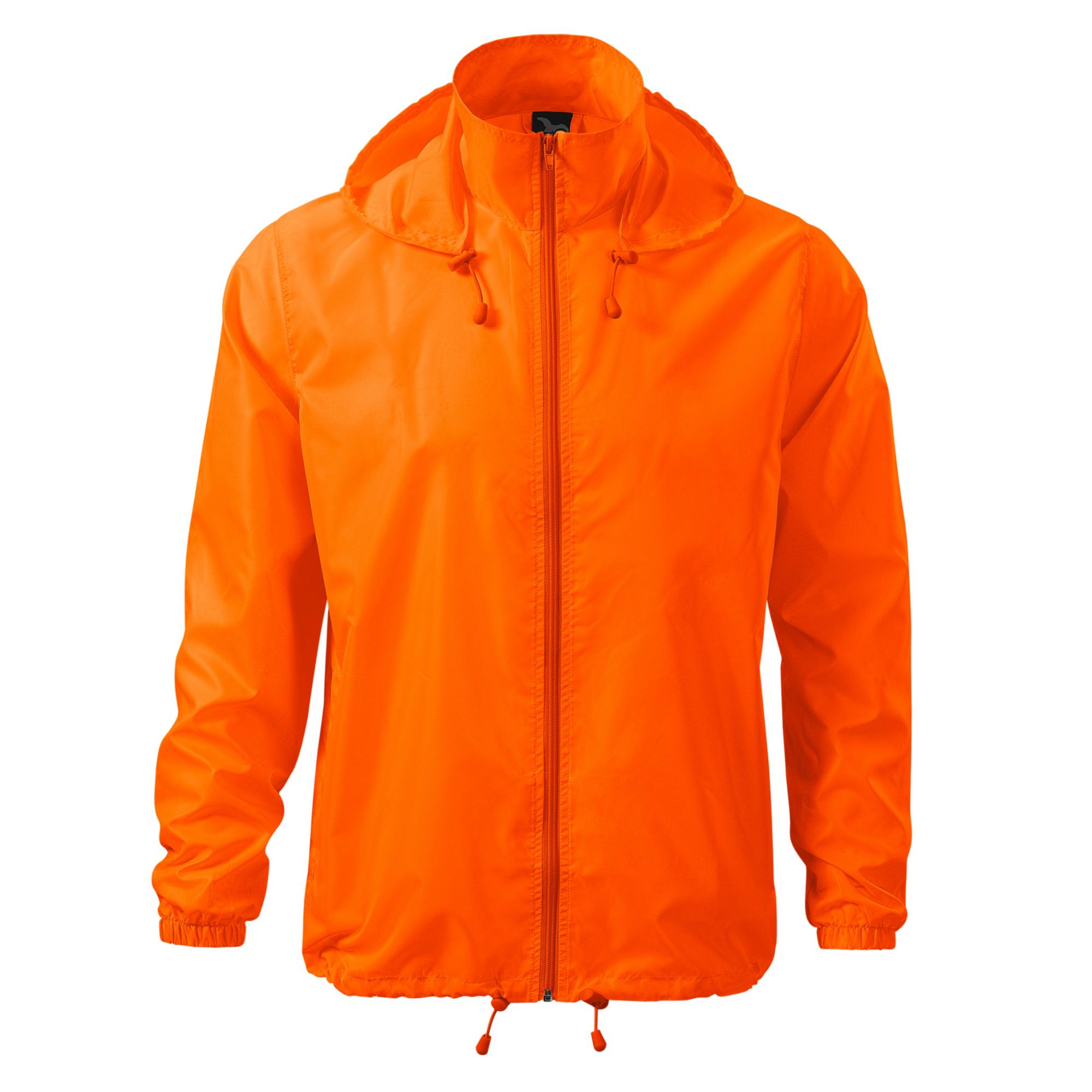 Jachetă de protecţie împotriva vântului unisex Windy 524 Portocaliu neon M