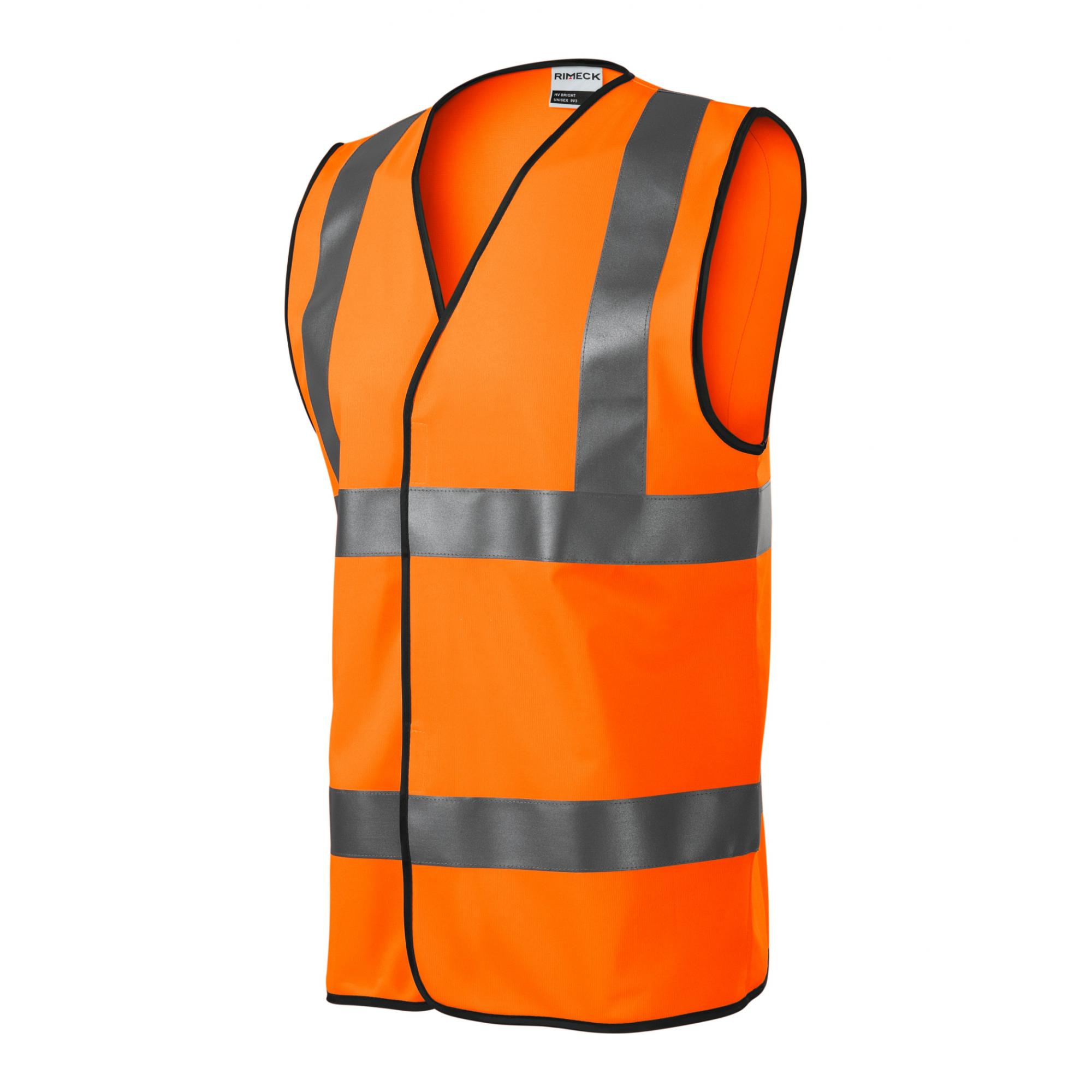 Vestă reflectorizantă unisex HV Bright 9V3 Portocaliu