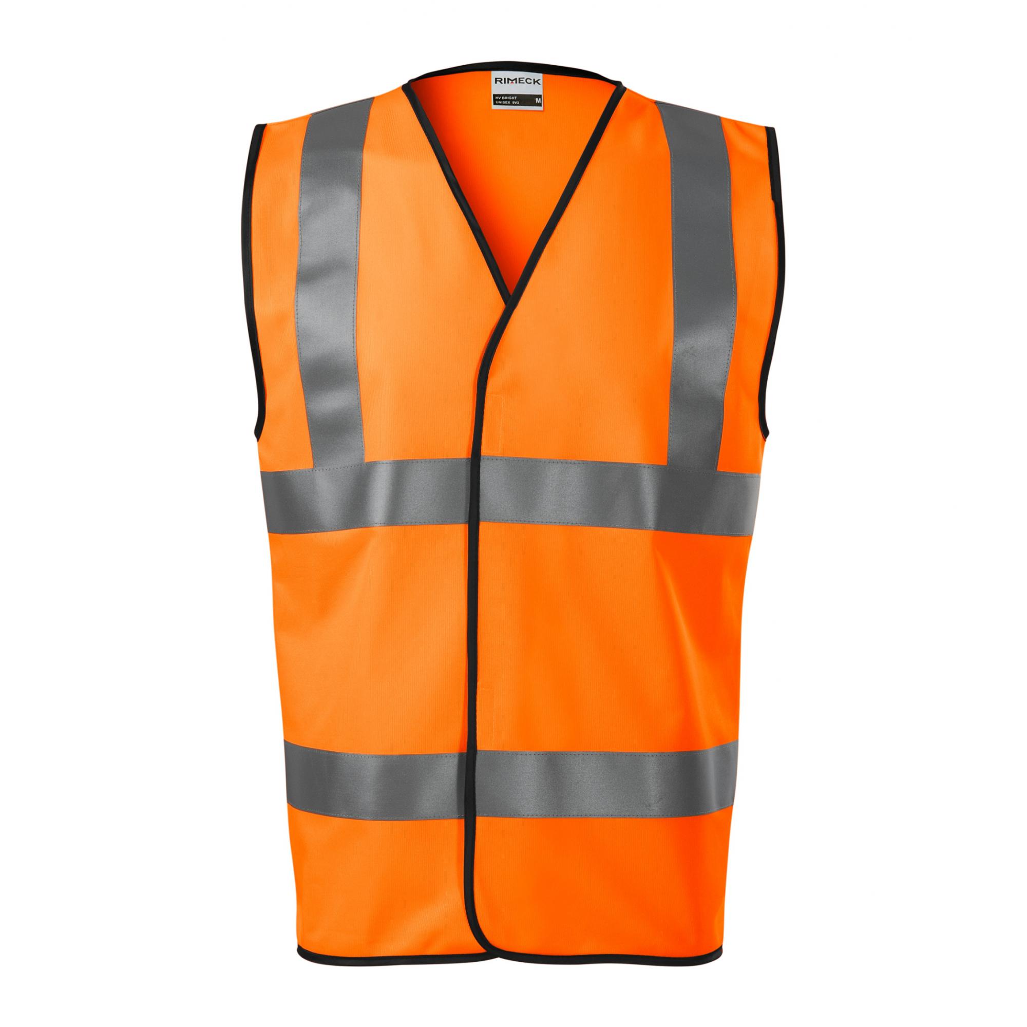 Vestă reflectorizantă unisex HV Bright 9V3 Portocaliu XXL