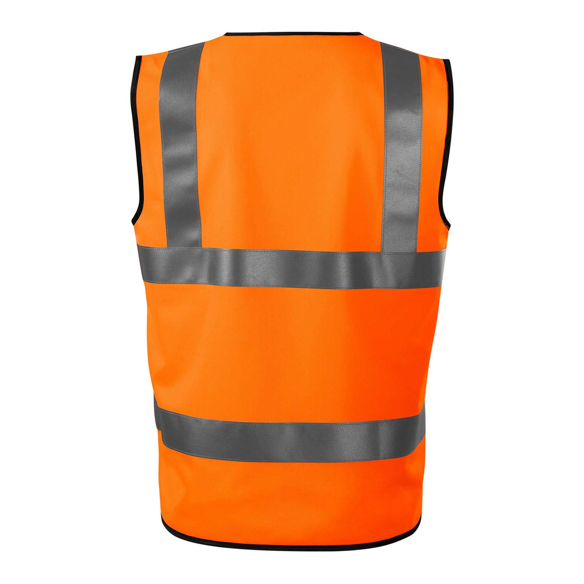 Vestă reflectorizantă unisex HV Bright 9V3 Portocaliu XXL