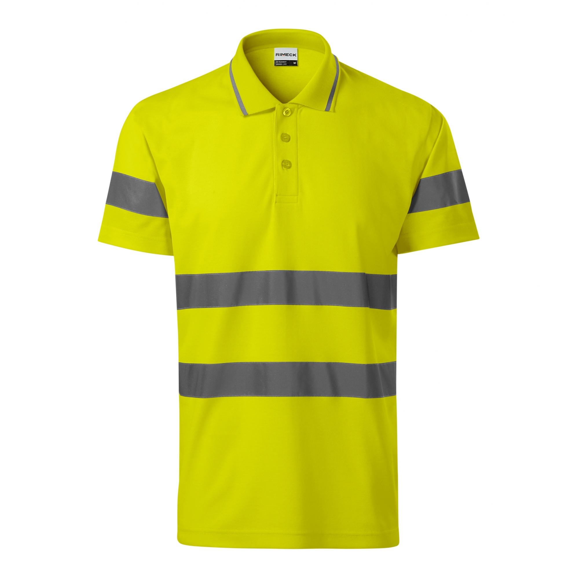 Tricou polo unisex HV Runway 2V9 Galben L