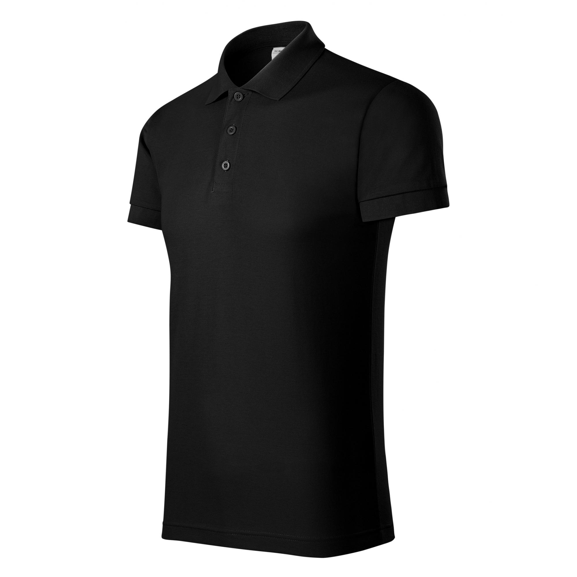 Tricou polo pentru bărbaţi Joy P21 Negru