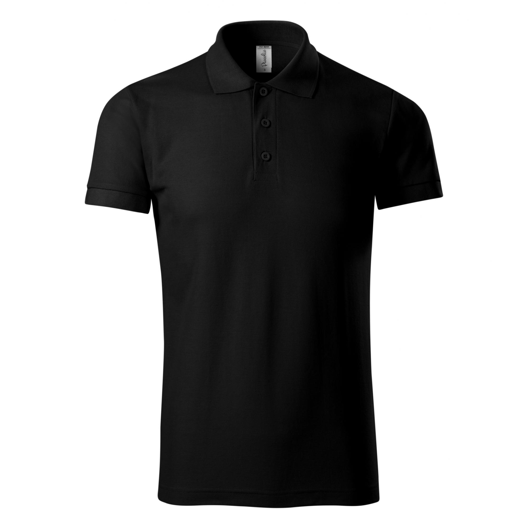 Tricou polo pentru bărbaţi Joy P21 Negru M