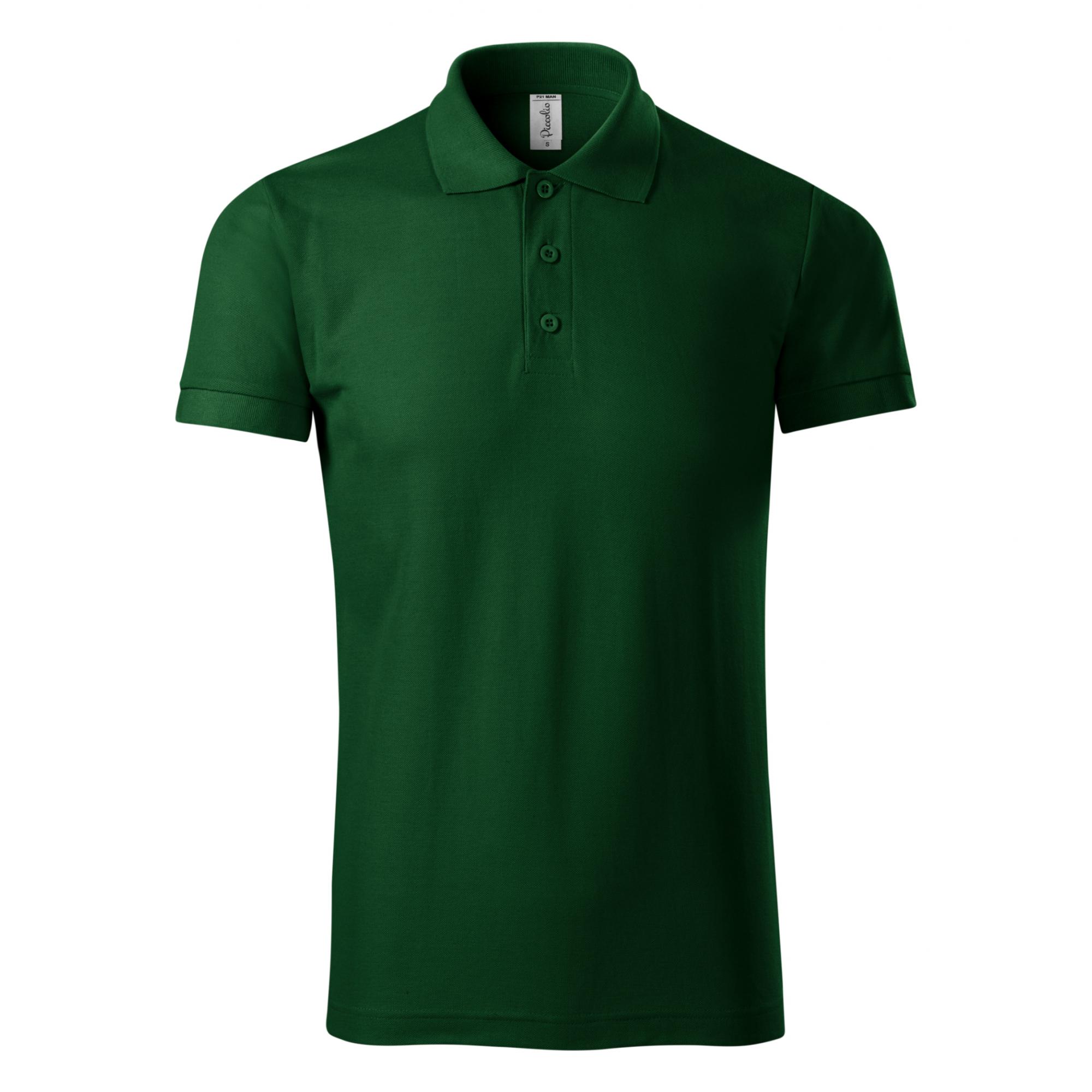 Tricou polo pentru bărbaţi Joy P21 Verde sticla 3XL