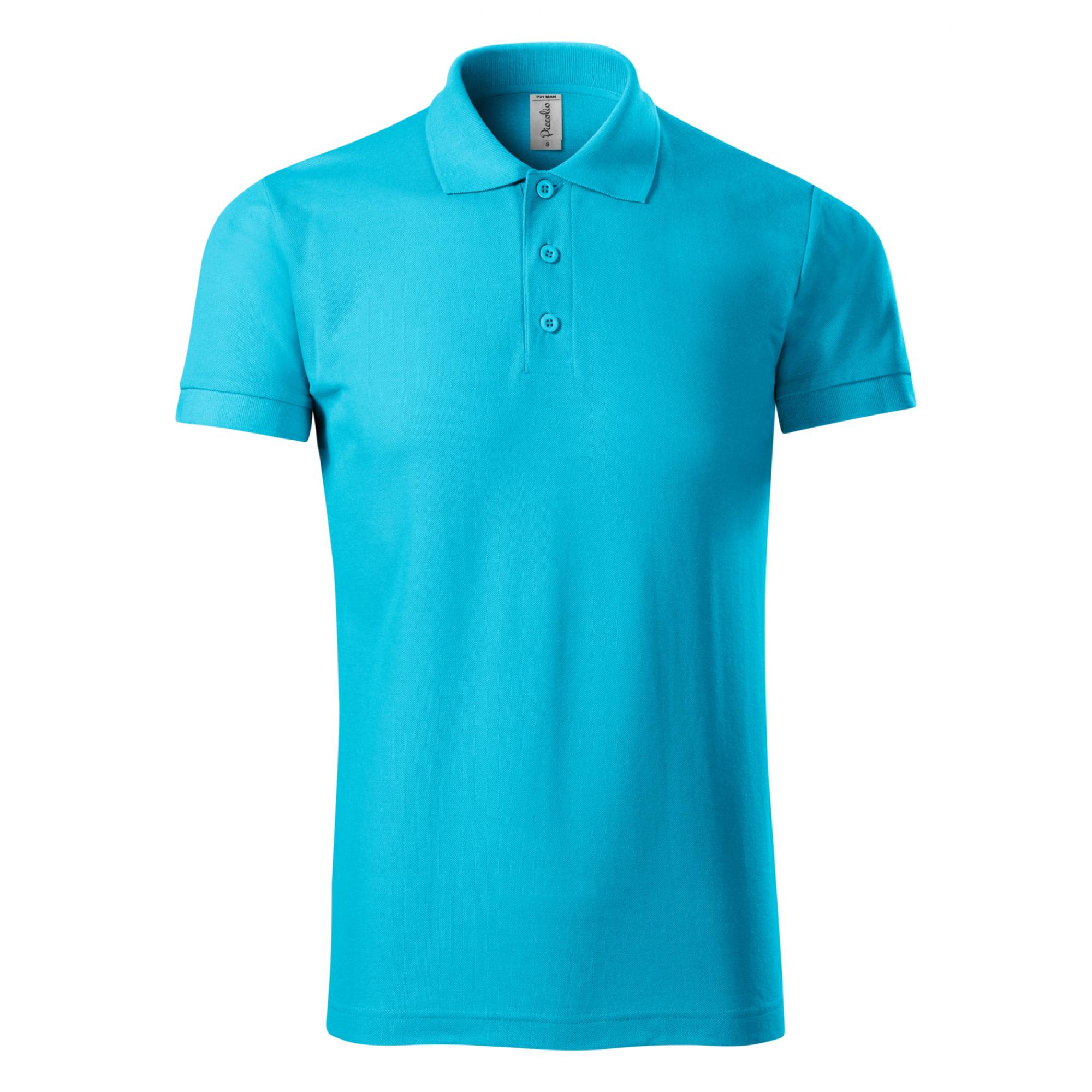 Tricou polo pentru bărbaţi Joy P21 Turcoaz XL