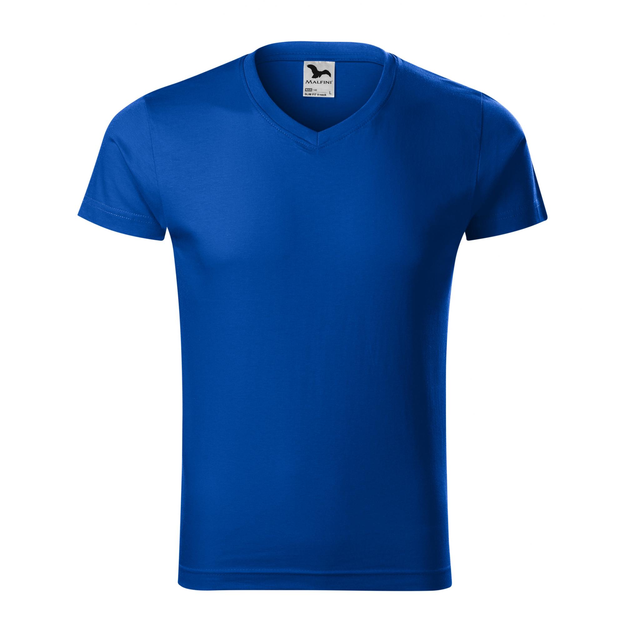 Tricou pentru bărbaţi Slim Fit V-neck 146 Albastru regal XXL