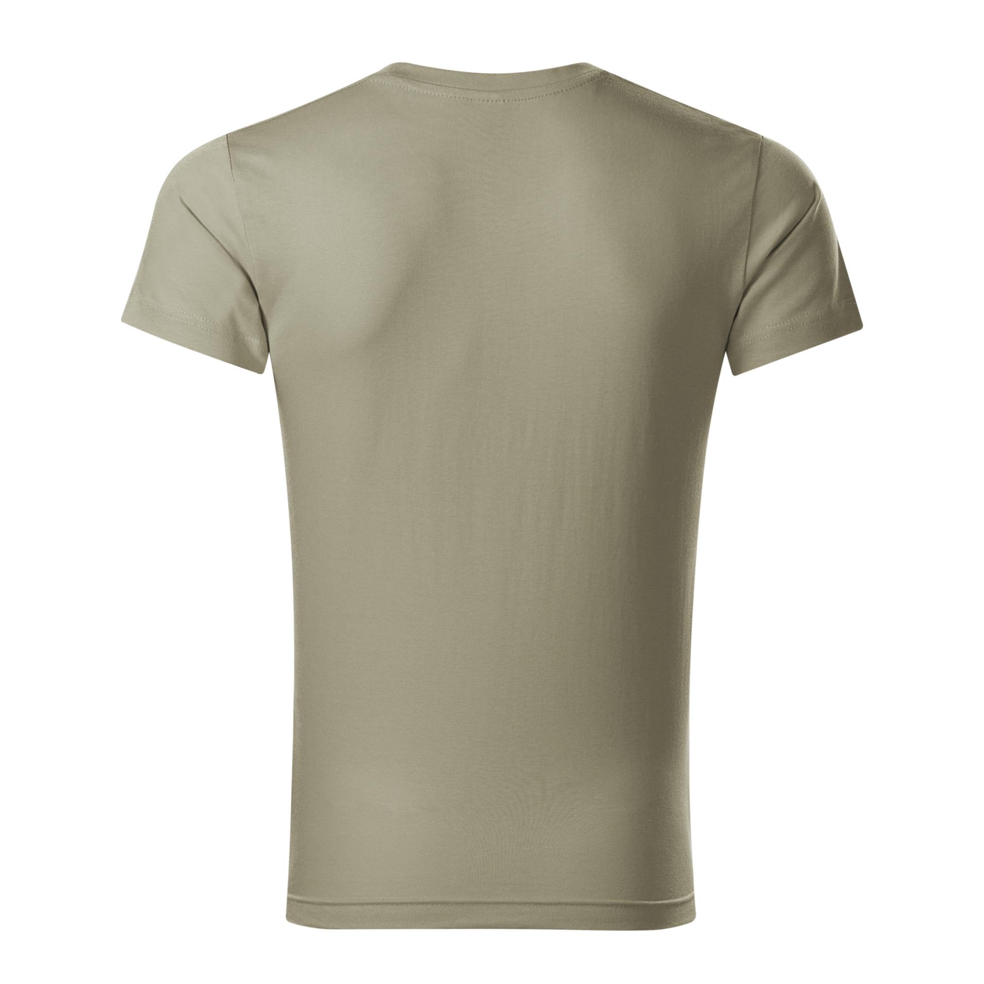 Tricou pentru bărbaţi Slim Fit V-neck 146 Kaki deschis XXL