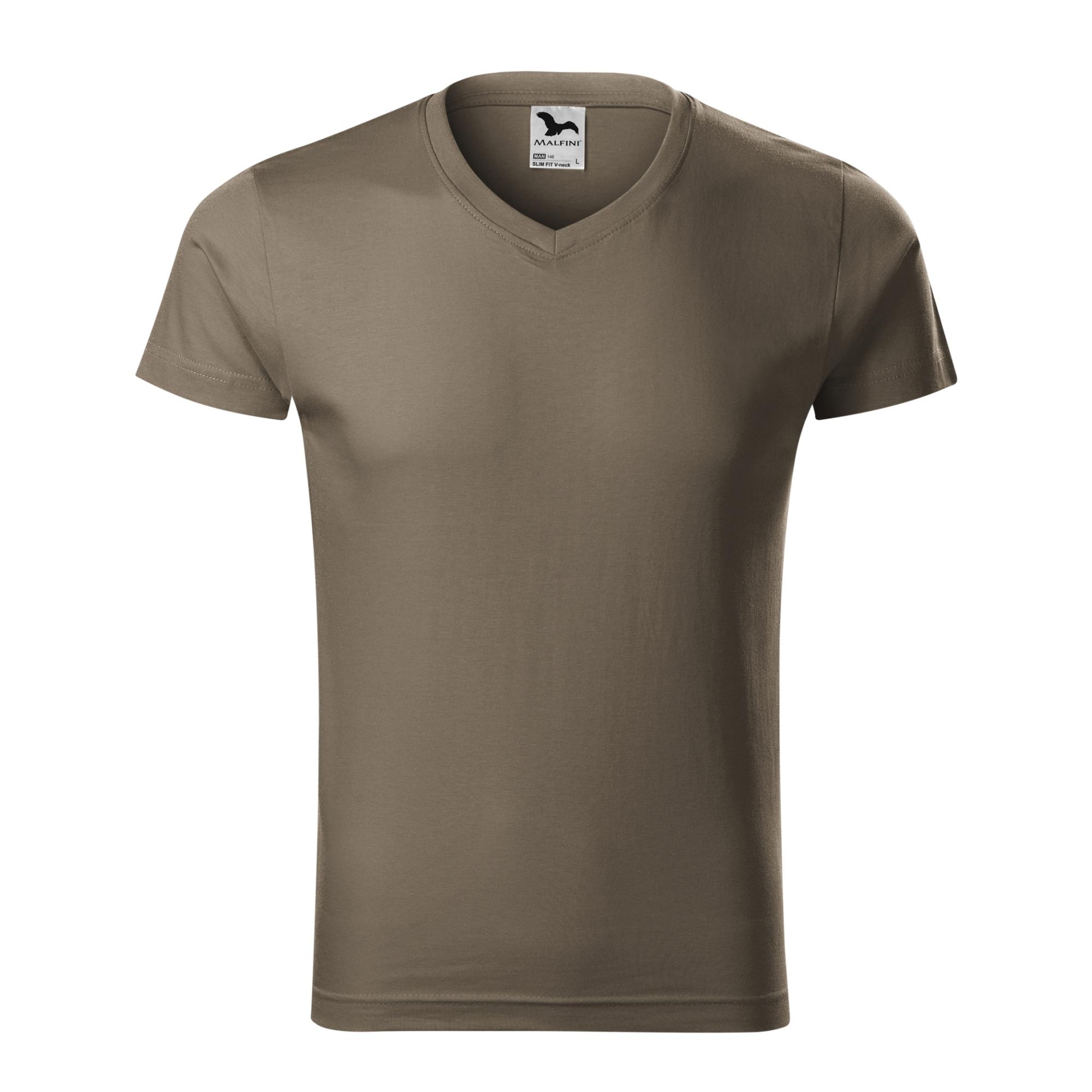 Tricou pentru bărbaţi Slim Fit V-neck 146 Army XL