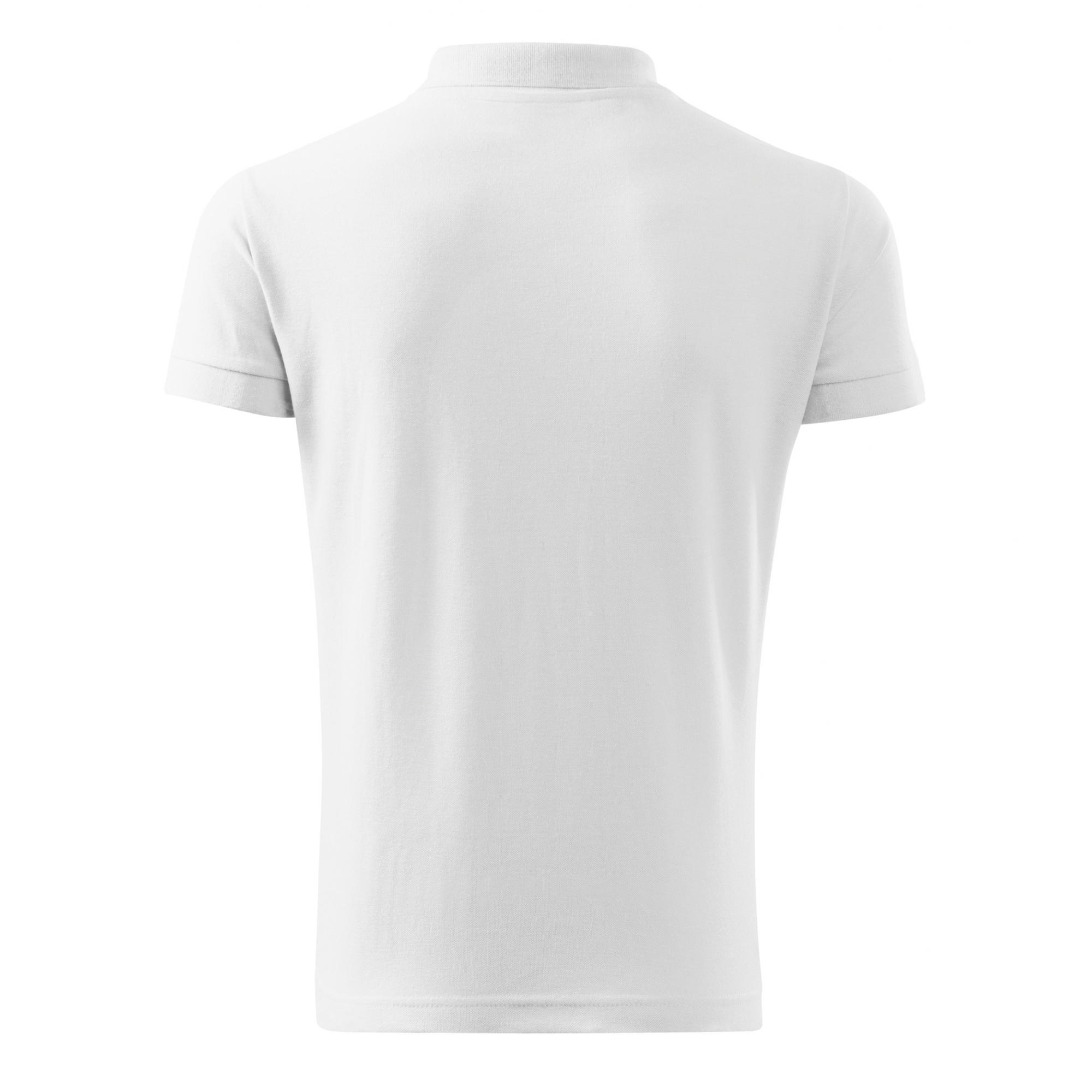 Tricou polo pentru bărbaţi Cotton Heavy 215 Alb XL