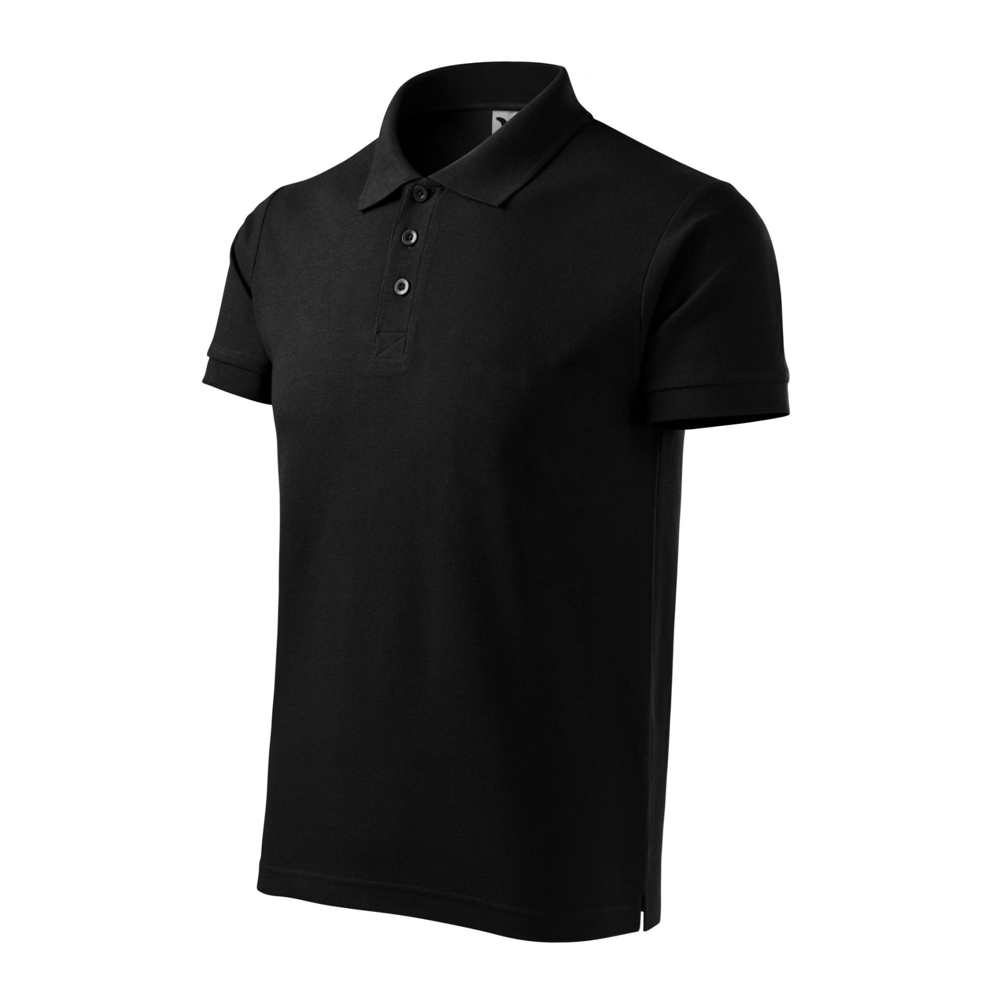 Tricou polo pentru bărbaţi Cotton Heavy 215 Negru